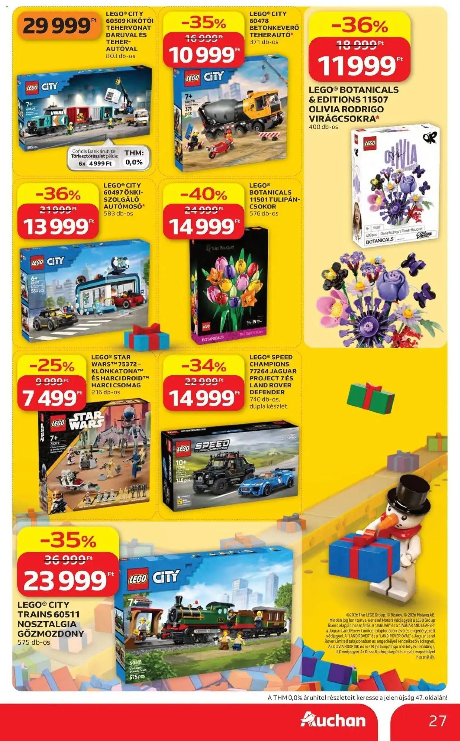 Auchan Karácsonyi ajánlataink Kecskemét - 2026.10.22. -tól/töl > akció, lapozható szórólap 🛍️ | Oldal: 27 | Termékek: Cement, Star Wars, Betonkeverő, LEGO