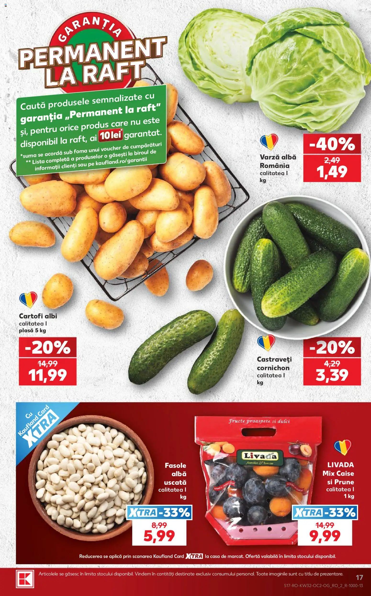 Noul catalog Kaufland – valabil de la 05.08.2026 | Pagină: 17 | Produse: Varză, Raft, Prune, Castraveți