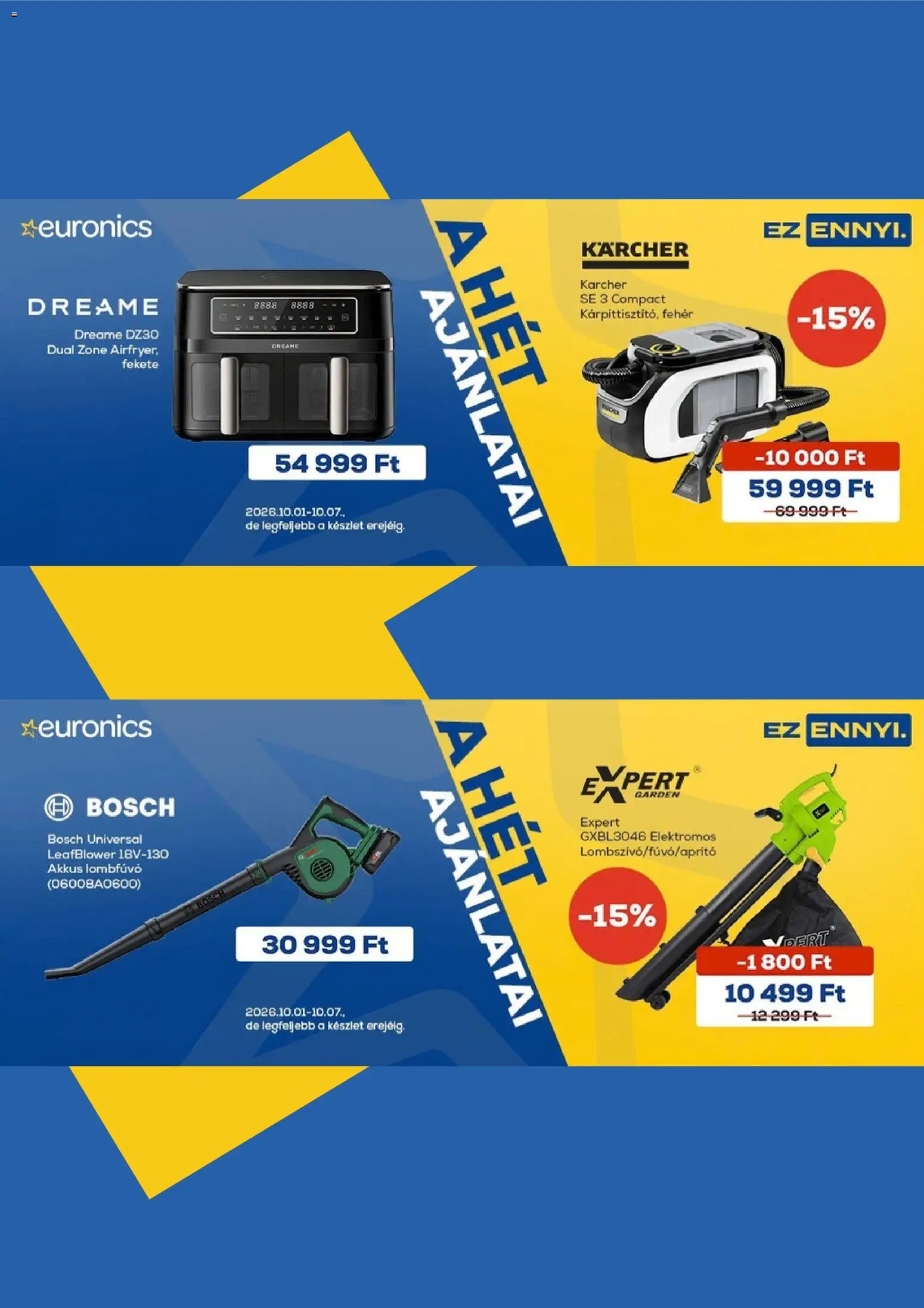 Euronics akciós ujság - amely érvényes a következő dátumtól: 2026.10.01. | Oldal: 2
