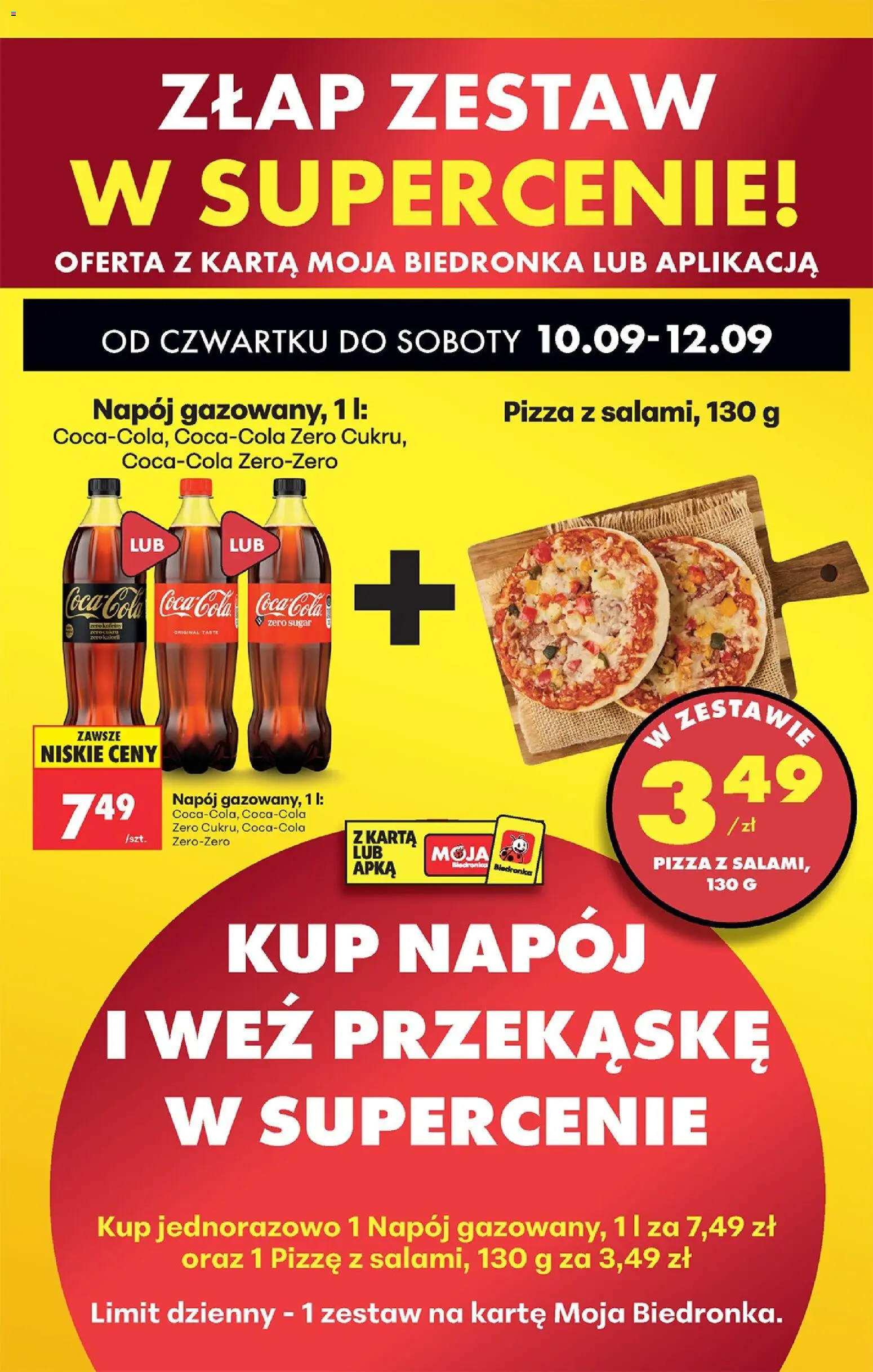 Biedronka Polsko leták - Codziennie niskie ceny od 10.09.2026 | Strana: 48 | Produkty: Pizza, Coca cola, Coca Cola Zero, Cola