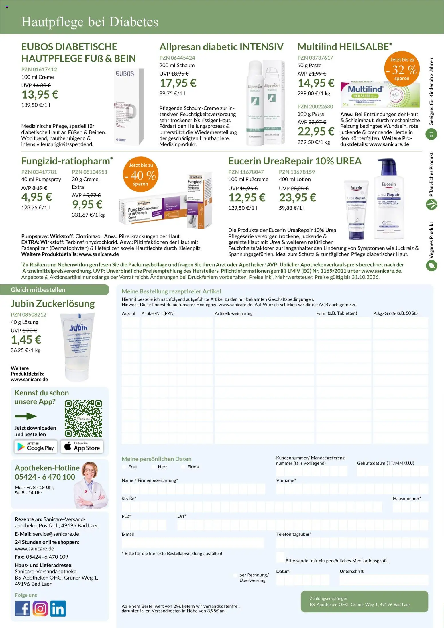 Diabetes Flyer Herbst 2026 – gültig ab 23.09.2026 | Seite: 4 | Produkte: Bad, Telefon, Uhr, Fußcreme