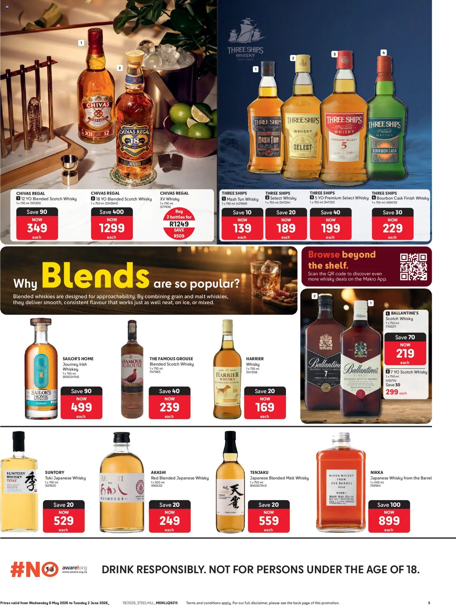 New Makro catalogue – valid from 06.05.2026 | Page: 5 | Products: Shelf, Bourbon, Whiskey