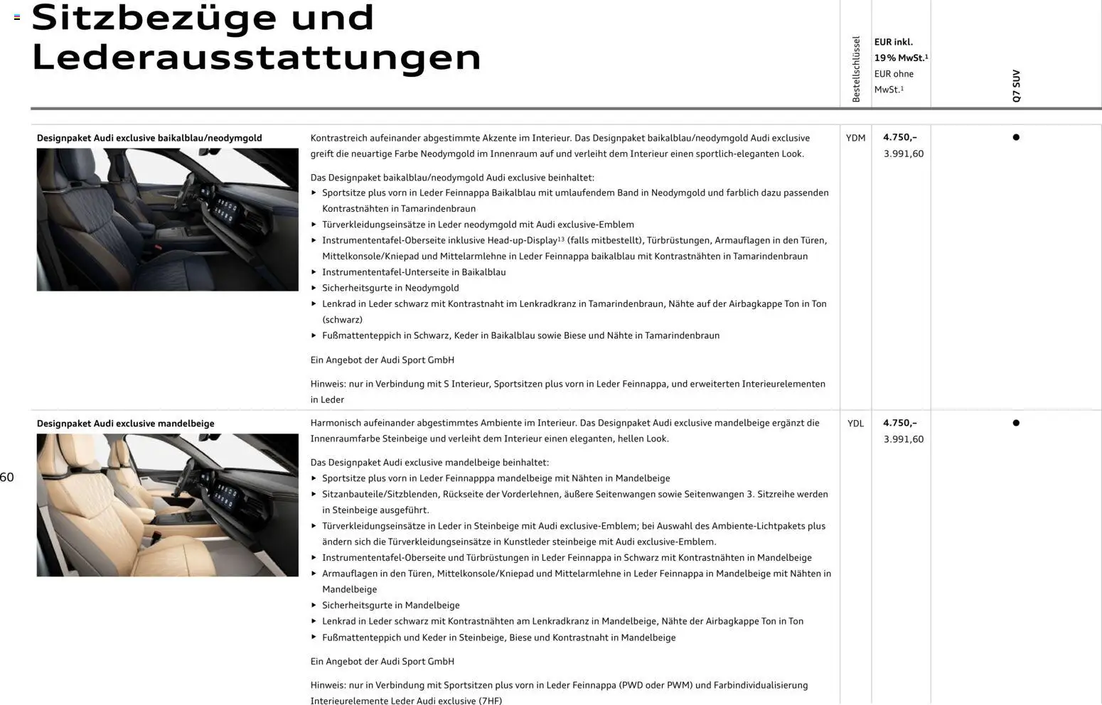 Audi Q7 – gültig ab 23.06.2026 | Seite: 60