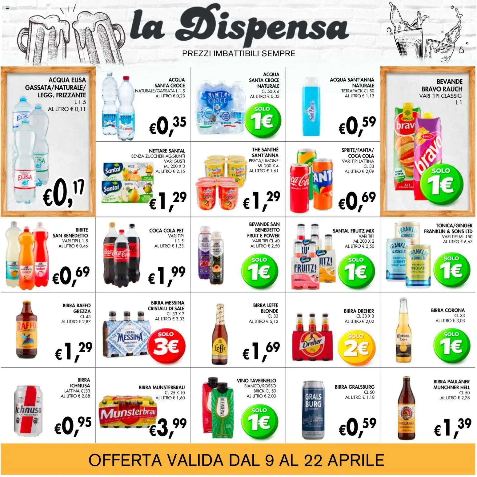 Volantino Coal del 09.04.2026 | Pagina: 19 | Prodotti: Vino, Pesca, Pera, Birra messina
