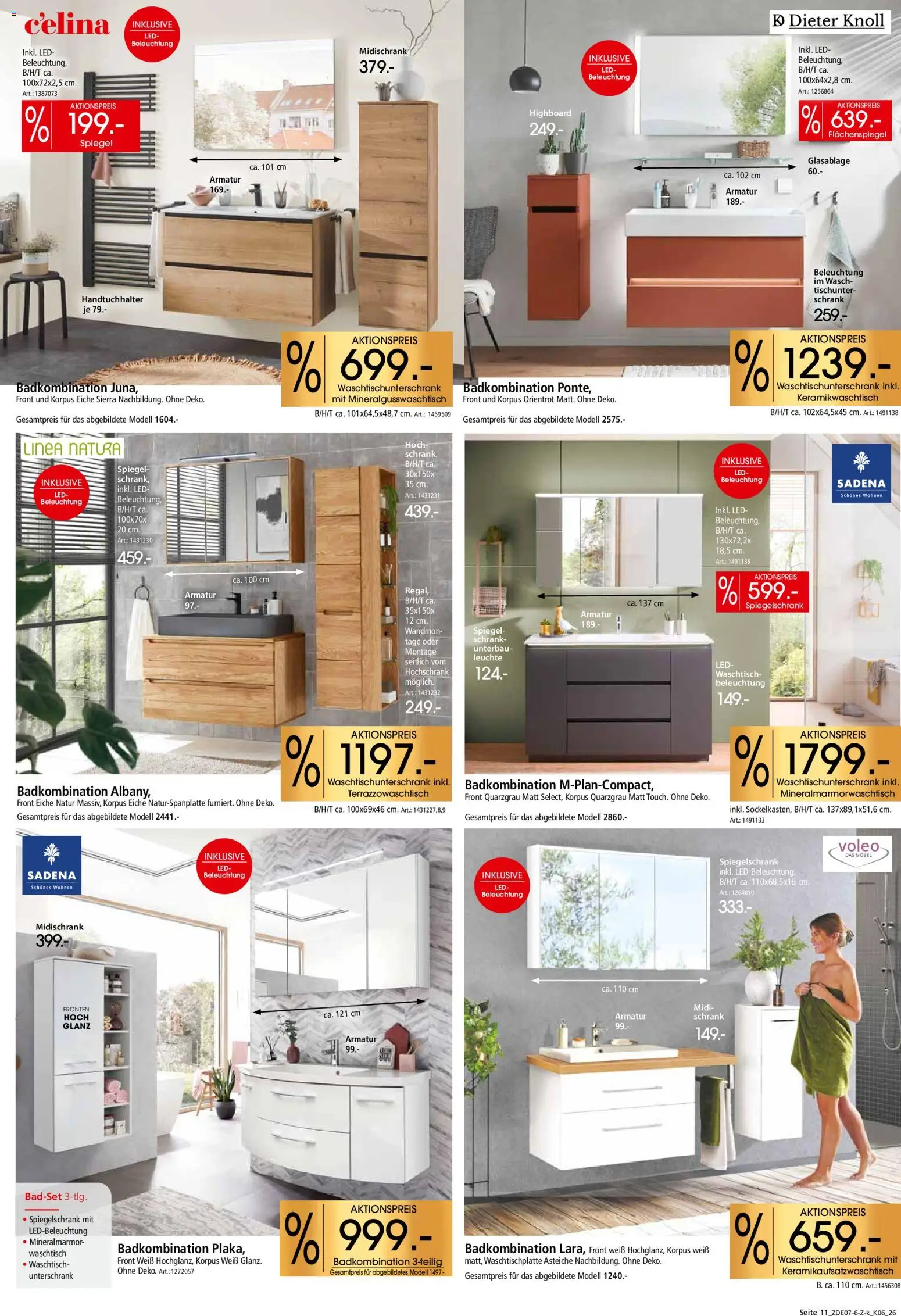 Zurbrüggen Küchen für Ihr Zuhause – gültig ab 25.07.2026 | Seite: 19 | Produkte: Handtuchhalter, Spiegelschrank, Unterschrank, Midischrank