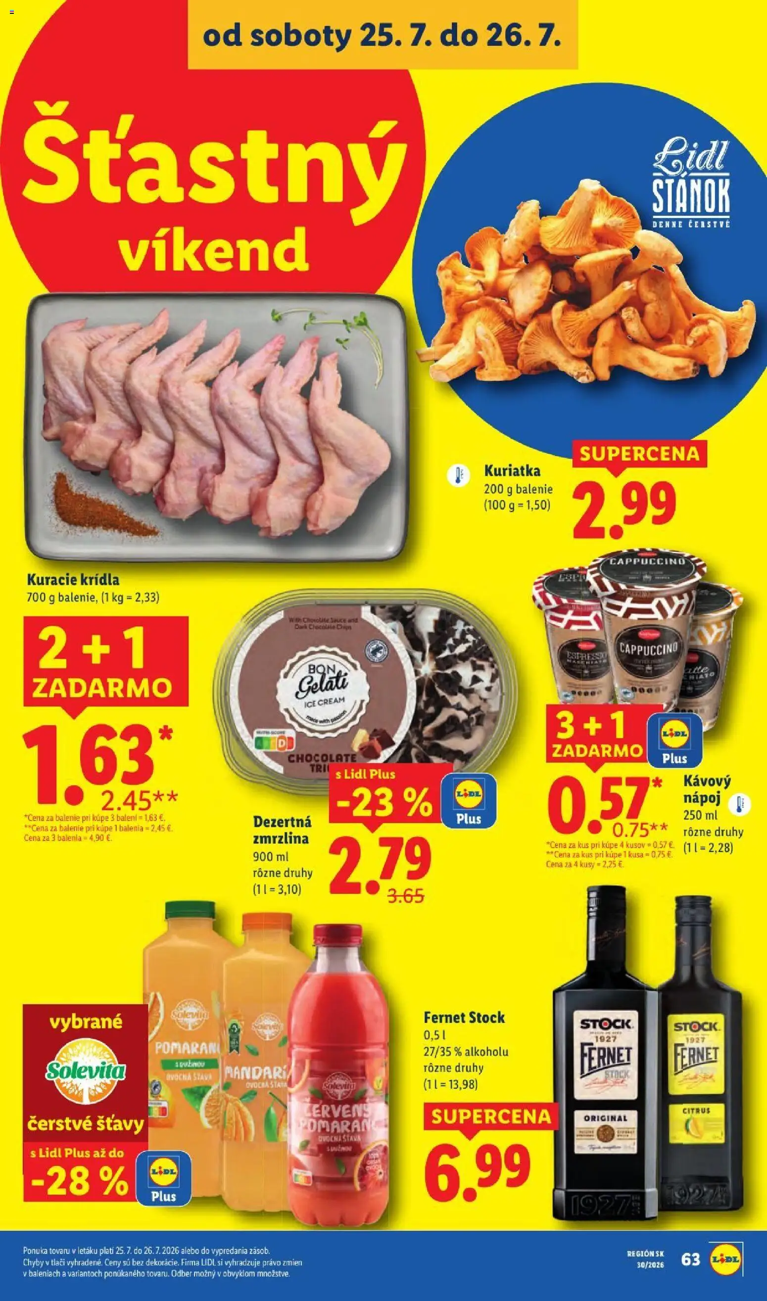 Nové Lidl akcie – leták je platný od 20.07.2026 | Strana: 103 | Produkty: Zmrzlina, Fernet, Šťava, Cappuccino