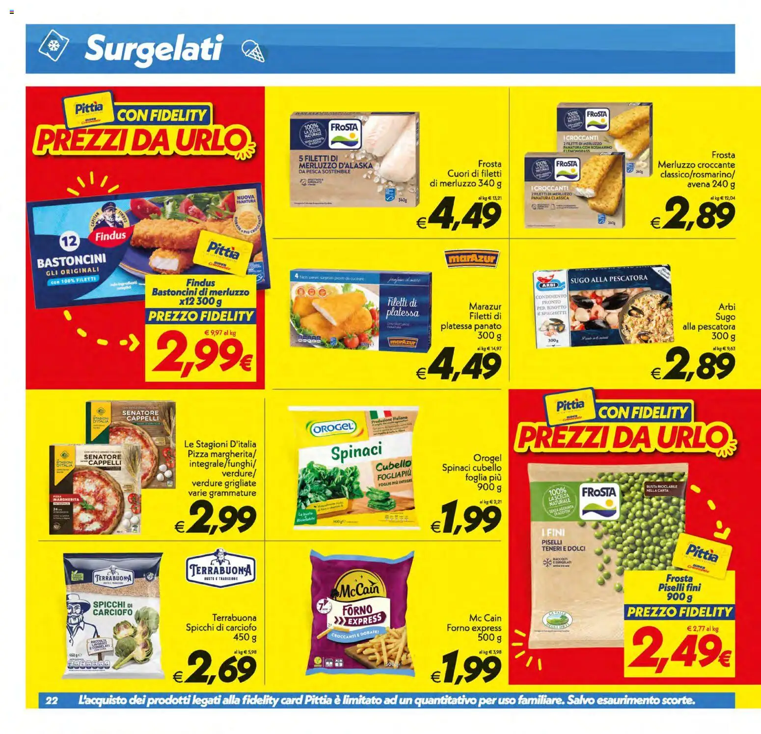 Volantino SuperConveniente del 31/07/2026 | Pagina: 22 | Prodotti: Spinaci, Piselli, Forno, Sugo