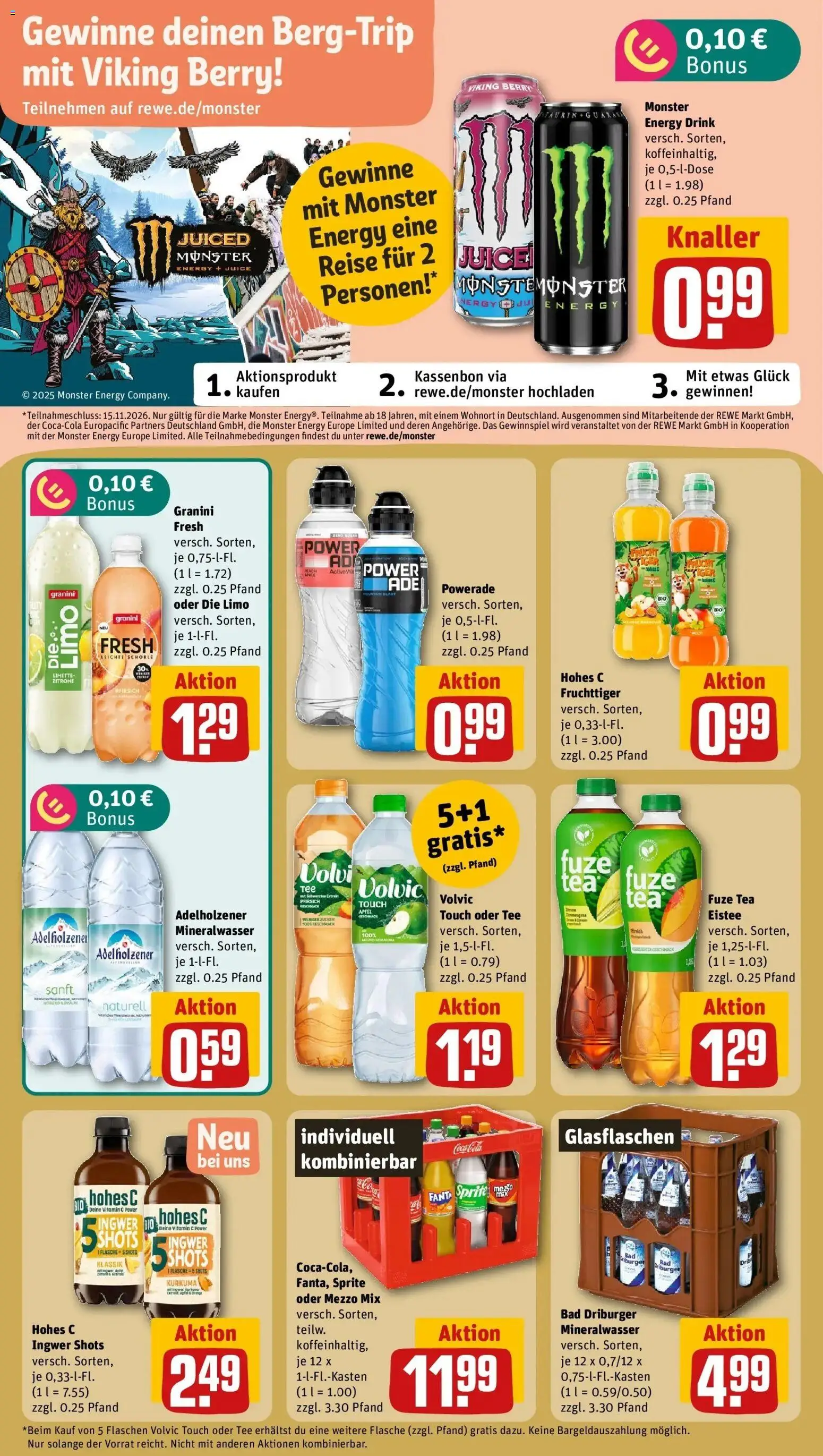 REWE Prospekt ab 26.10.2026 zum Blättern » Angebote | Seite: 16 | Produkte: Sprite, Zitrone, Granini, Volvic