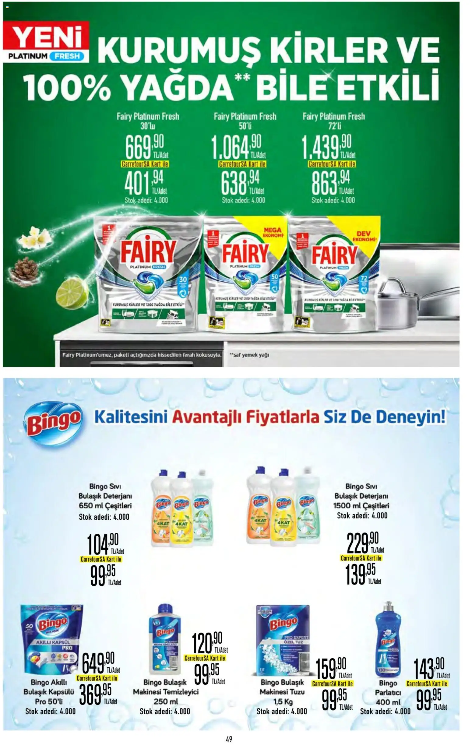 CarrefourSA - Katalog Gurme - 20 Ağustos 2026 tarihinden itibaren geçerlidir | Sayfa: 49 | Ürünler: Bulaşık deterjanı, Parlatıcı, Tuz