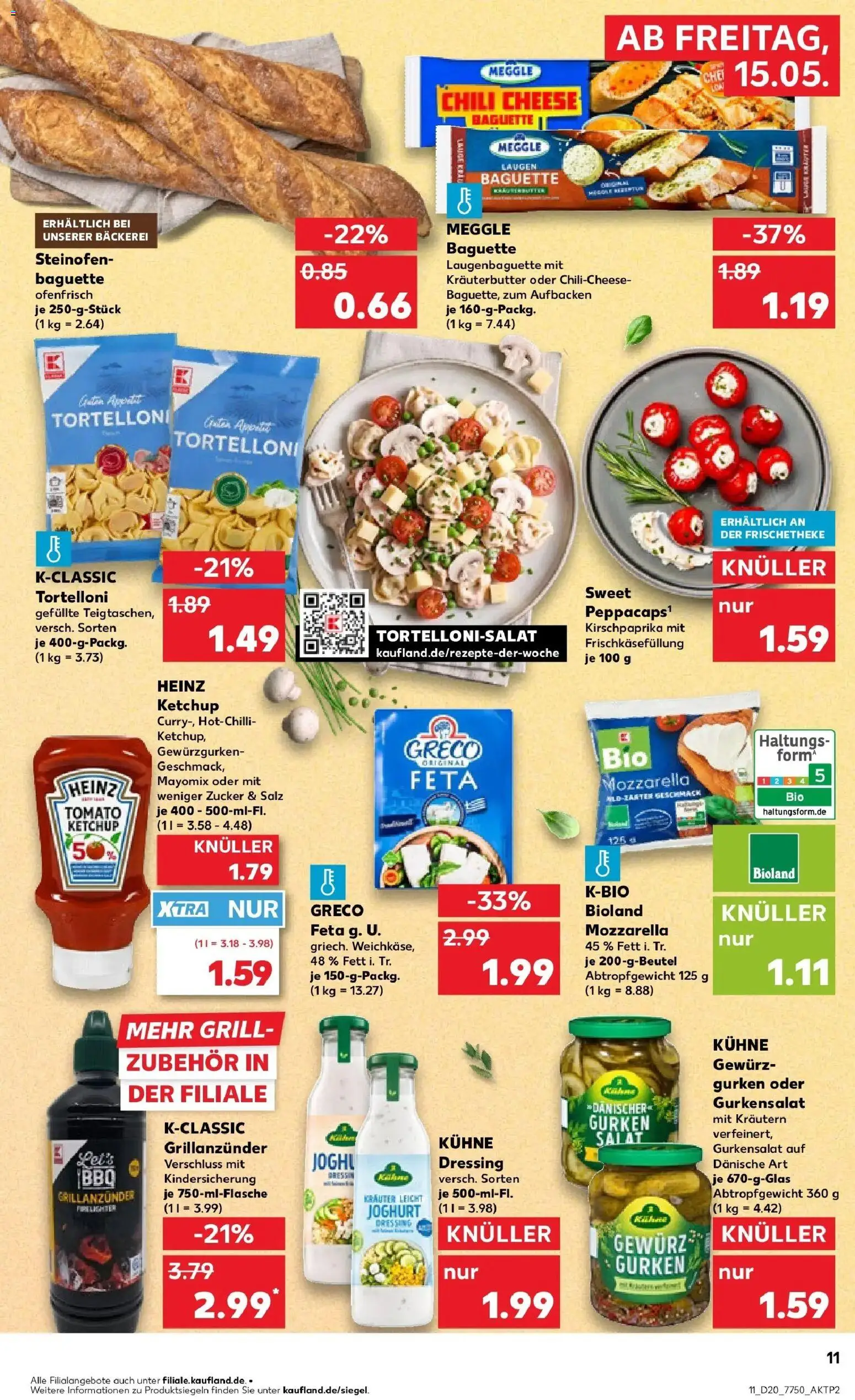 Kaufland Prospekt Bayreuth – gültig ab 15.05.2026 | Seite: 11 | Produkte: Grill, Mozzarella, Heinz ketchup, Gurken