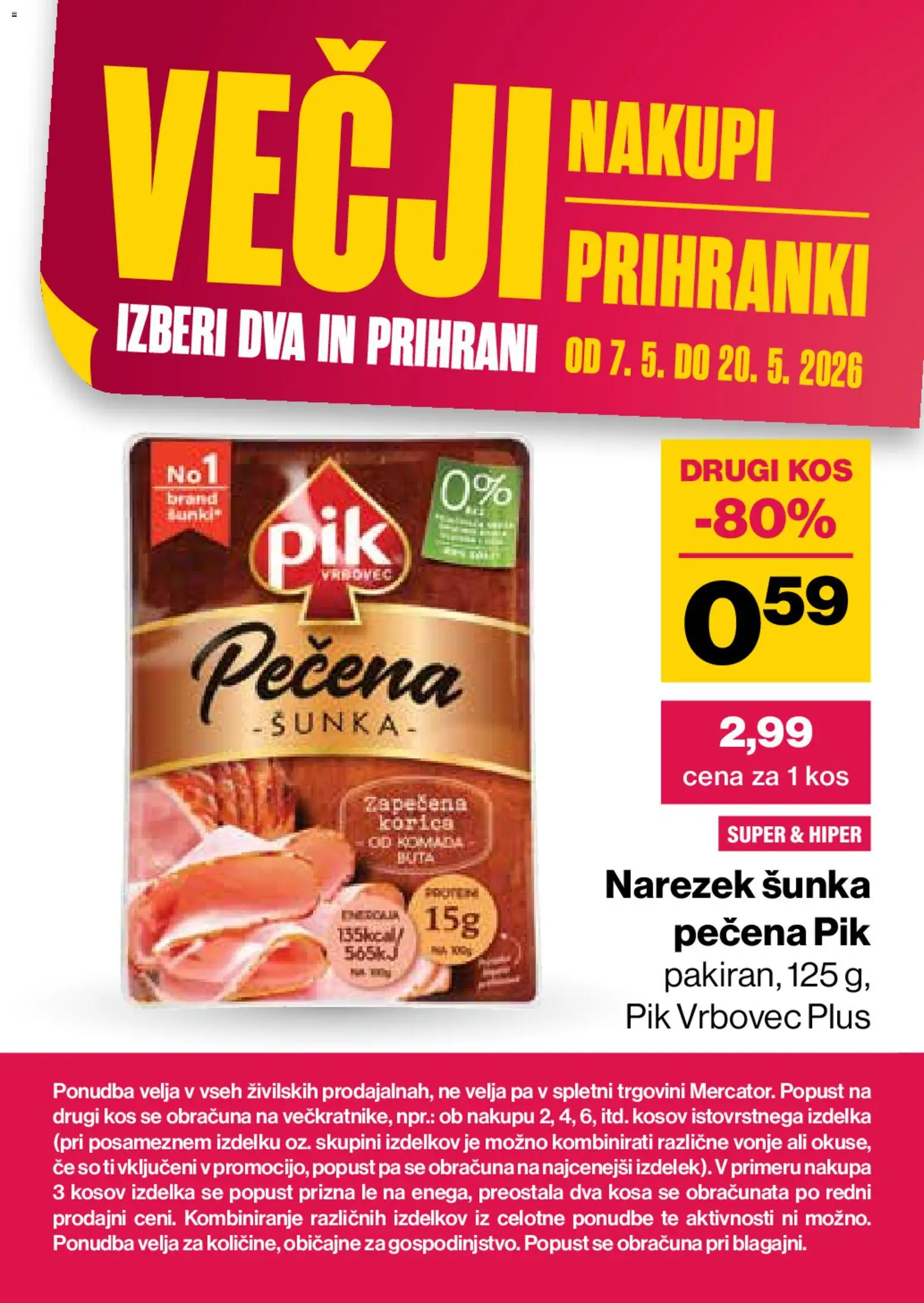 Novi Mercator katalog ponudbe – veljaven od 07.05.2026 | Stran: 7 | Izdelki: Narezek, Kos, Sunka