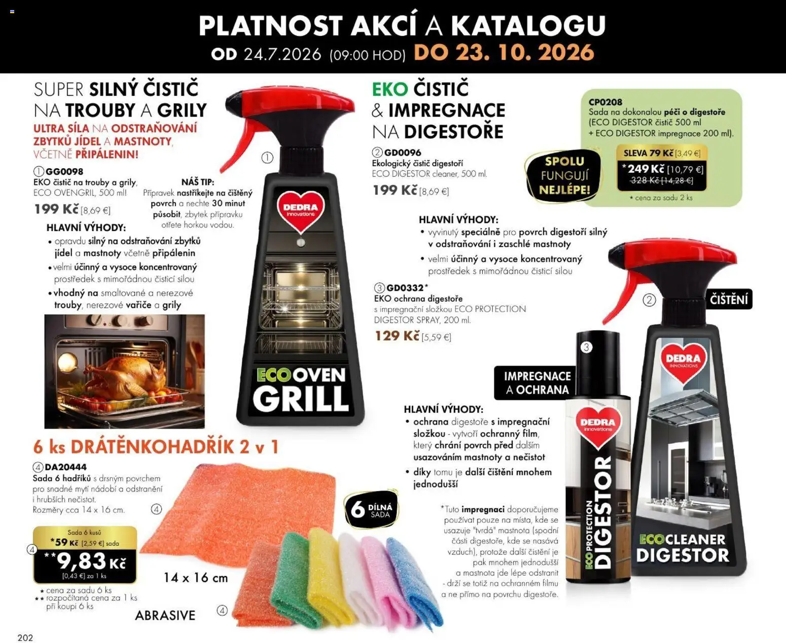 Nové Dedra akcie – leták je platný od 01.08.2026 | Strana: 102 | Produkty: Digestor