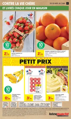 Intermarché - Prévisualisation de ORANGE A DESSERT (13) ET/OU A JUS (14), Variété: Navelate (13) et/ou Valencialate(14), Calibre: 5/6(13) ou 6/7(14), Catégorie : 1, 2 kg valide à partir de 28.04.2026 | Page: 7