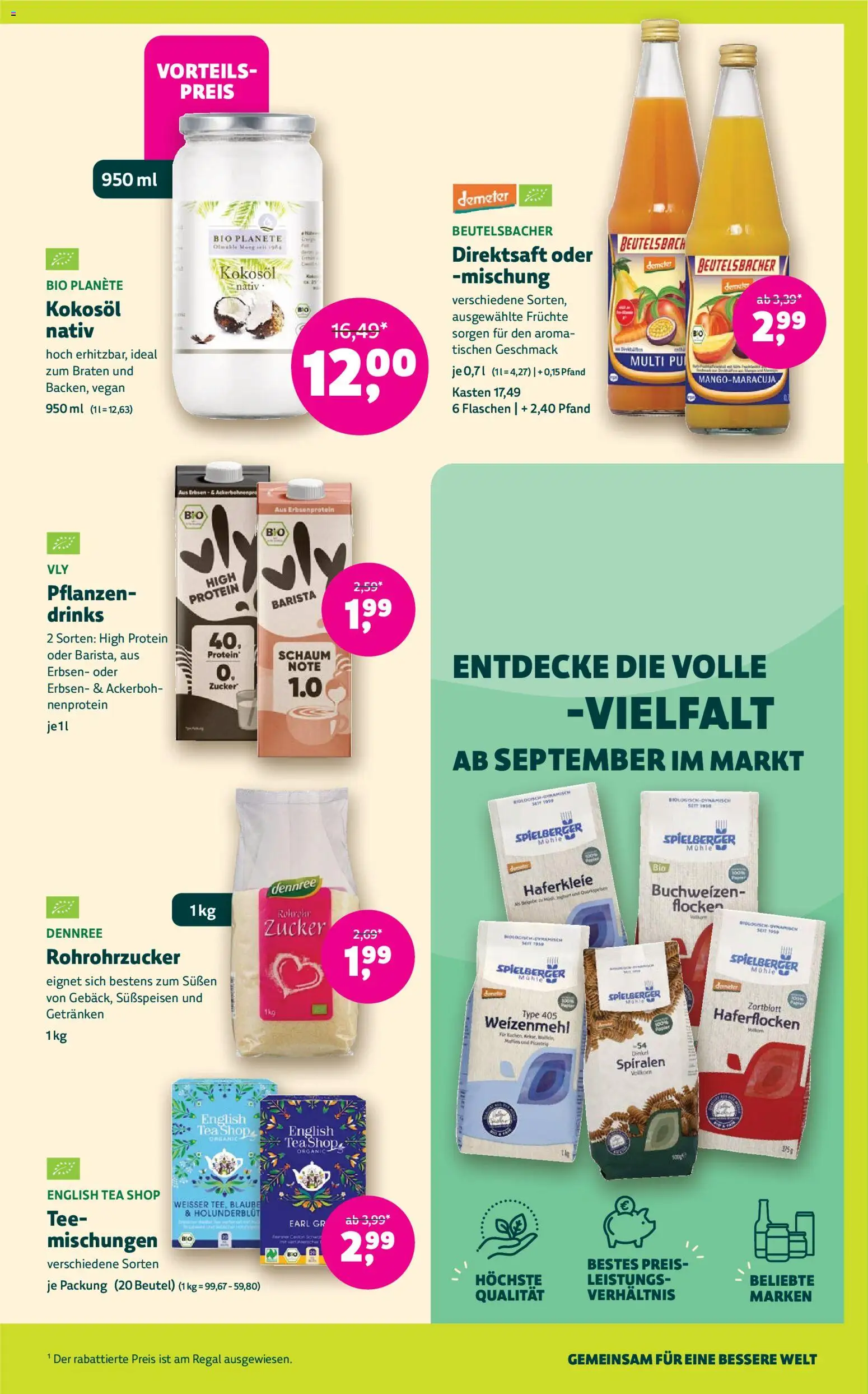 Denns BioMarkt Angebote – gültig ab 09.09.2026 | Seite: 11 | Produkte: Mühle, Zucker, Tee, Erbsen