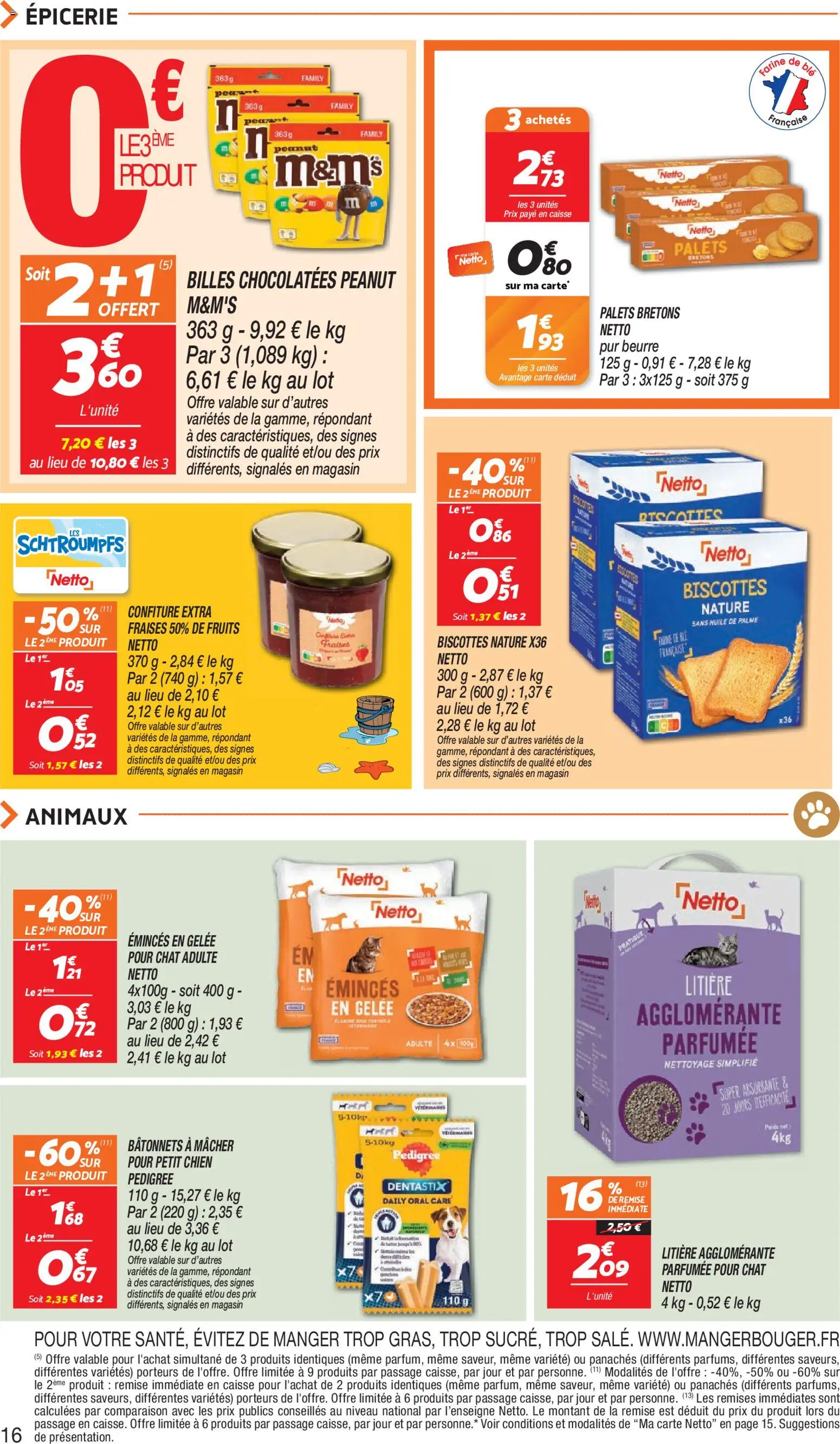 {H1} | Page: 16 | Produits: Litière agglomérante, Litière, Fraises, Gelée