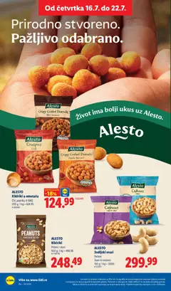 ALESTO Indijski orasi, Pečeni, Slani ili neslani - pregled Lidl kataloga - važi od 16.07.2026 | Strana: 54