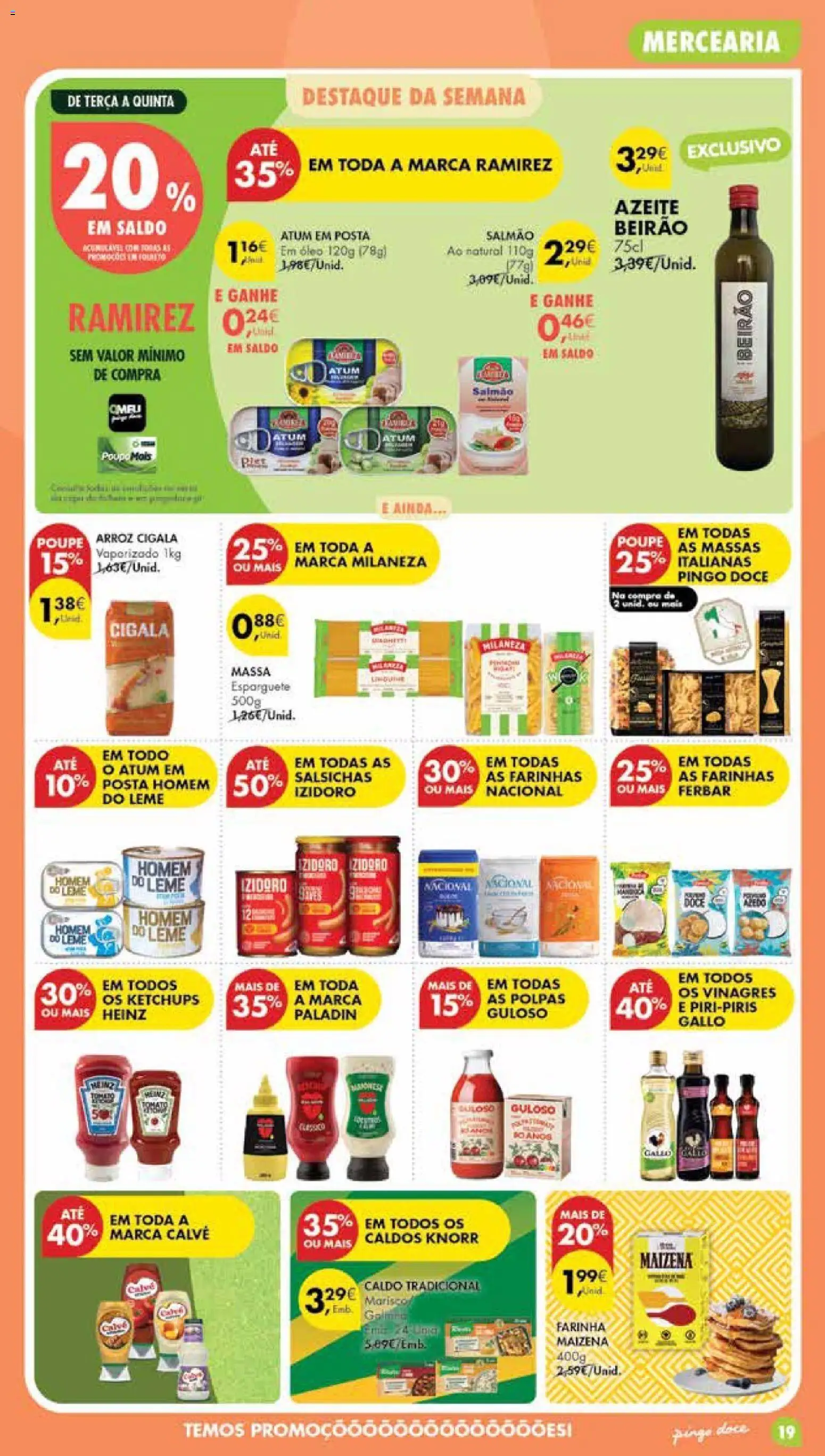 Pingo Doce Poupe Esta Semana Madeira │ válido de 25/08/2026 | Página: 19 | Produtos: Atum, Caldo, Massa, Salsichas