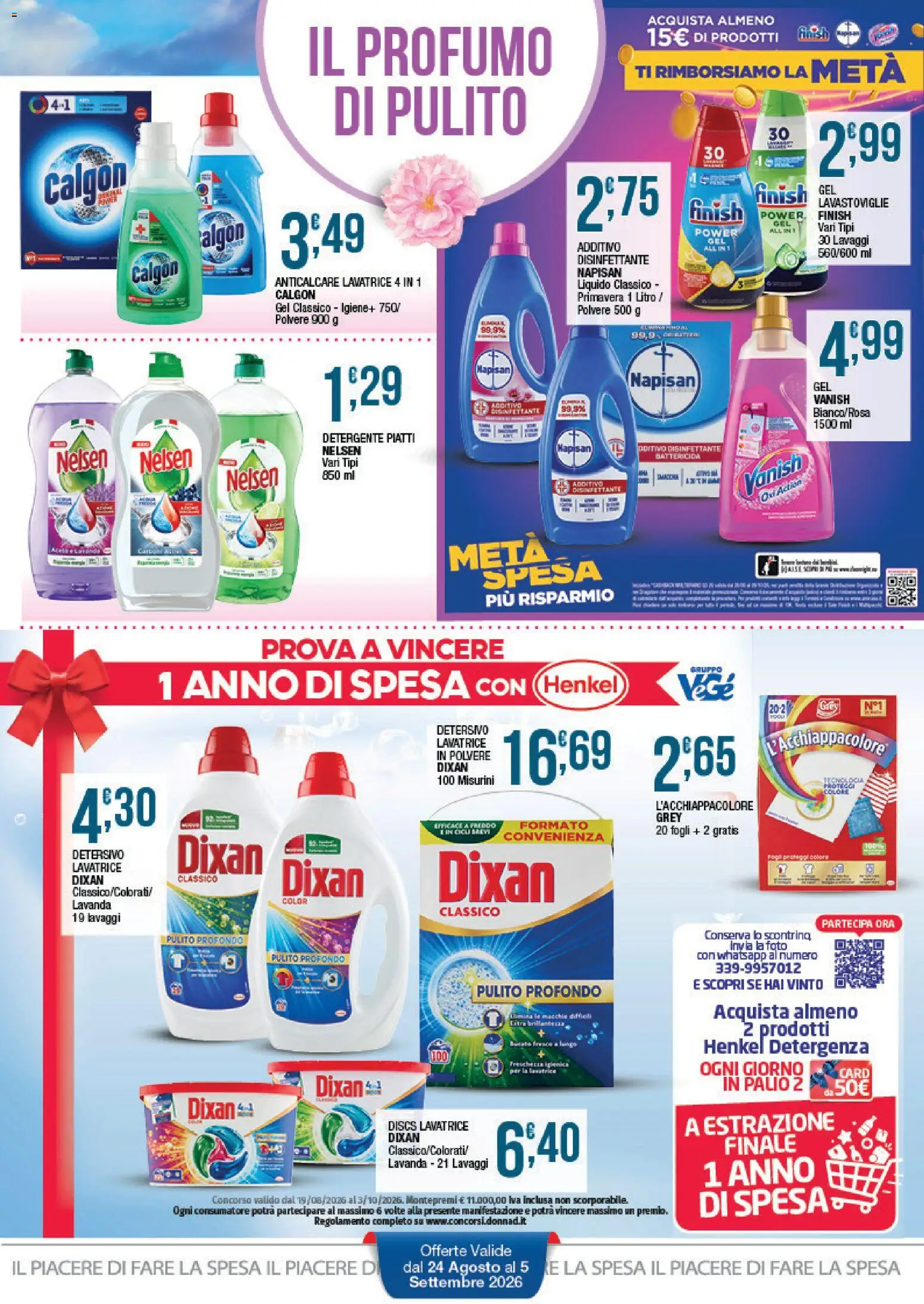 Volantino Sidis del 24/08/2026 | Pagina: 23 | Prodotti: Detergente, Lavatrice, Lavanda, Profumo