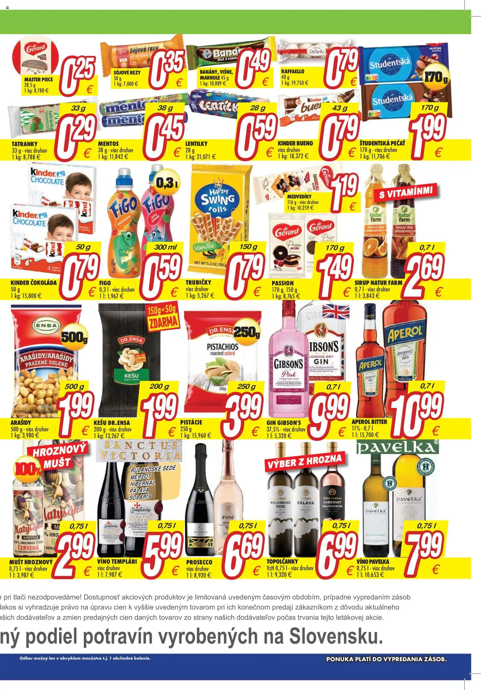 Nové Makos akcie – leták je platný od 07.09.2026 | Strana: 4 | Produkty: Víno, Študentská pečať, Raffaello, Kešu