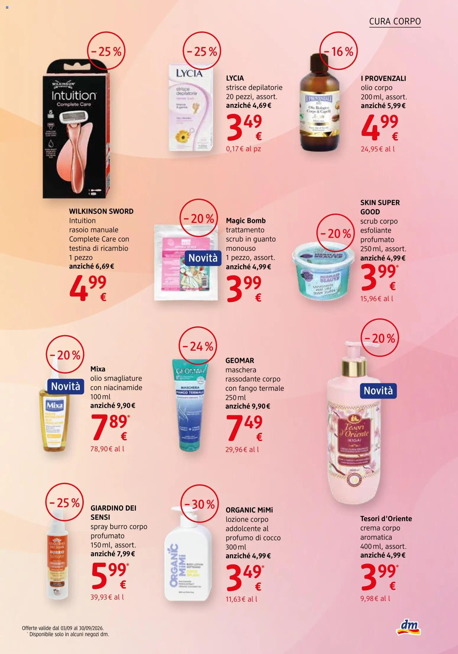 Volantino dm drogerie markt del 03/09/2026 | Pagina: 5 | Prodotti: Crema, Rasoio, Scrub, Profumo