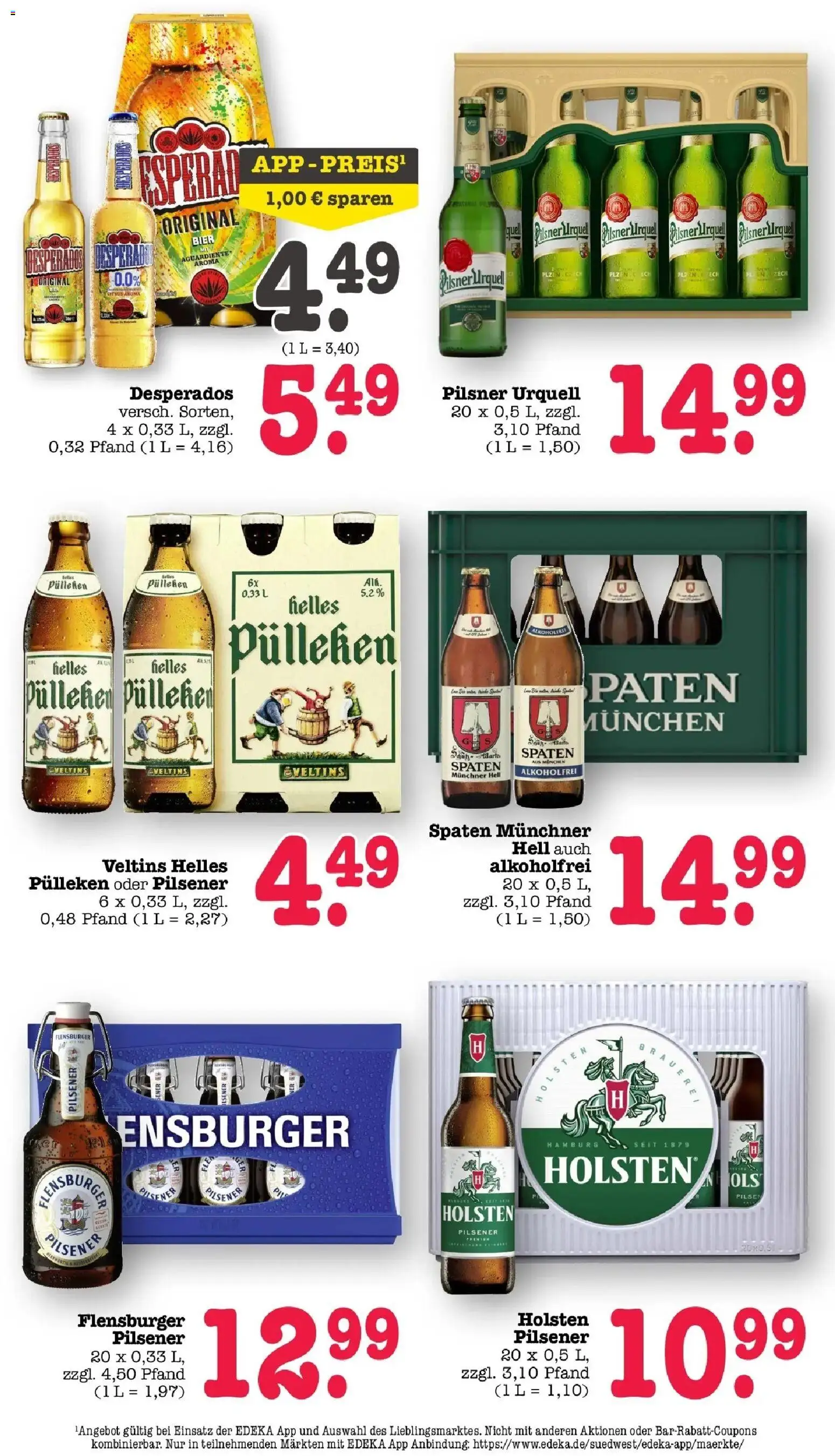 Edeka prospekt Wörth Am Rhein	 – gültig ab 27.04.2026 | Seite: 11 | Produkte: Helles pulleken, Bier, Desperados, Veltins