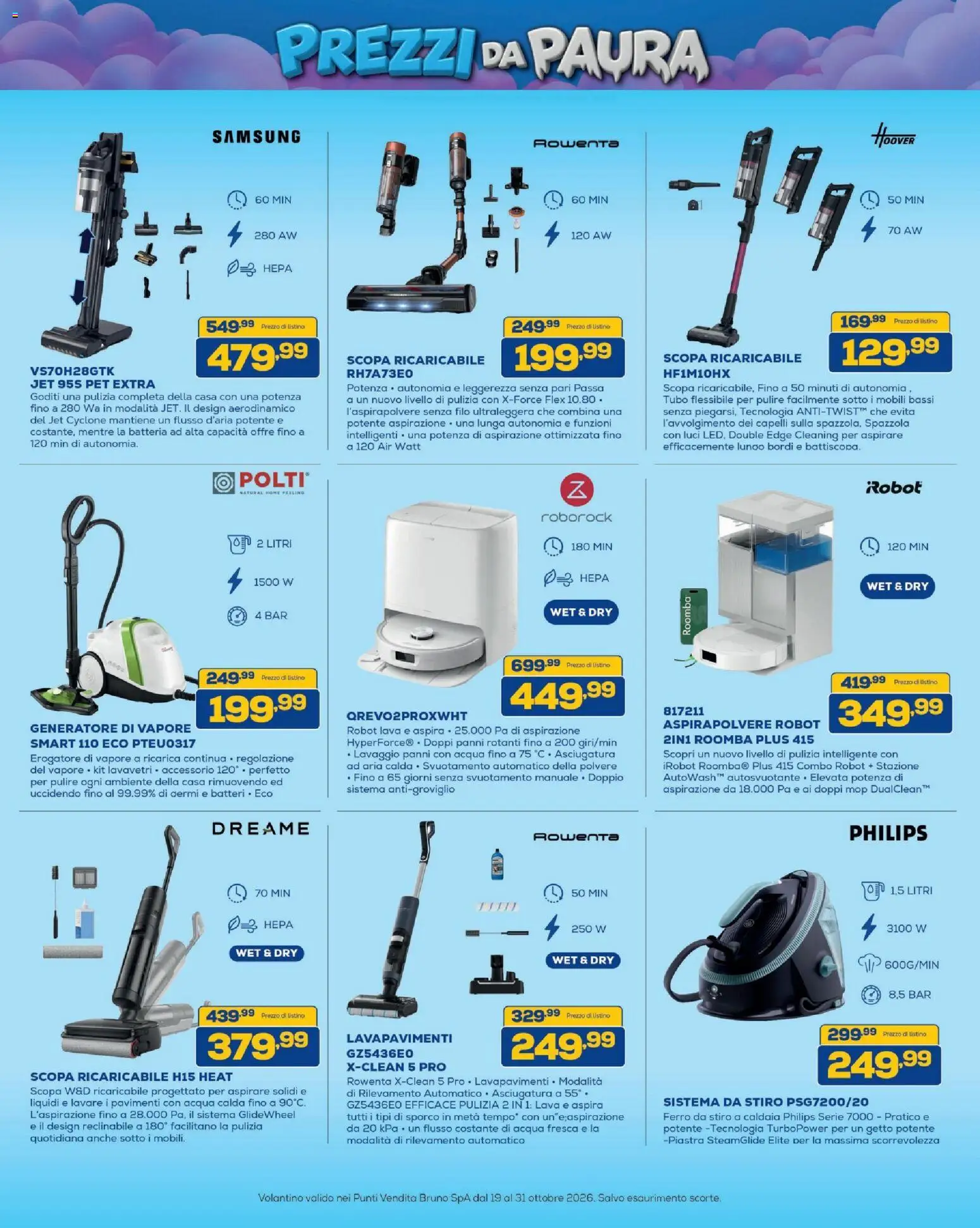 Volantino BRUNO del 19/10/2026 | Pagina: 24 | Prodotti: Acqua, Lavavetri, Generatore, Robot