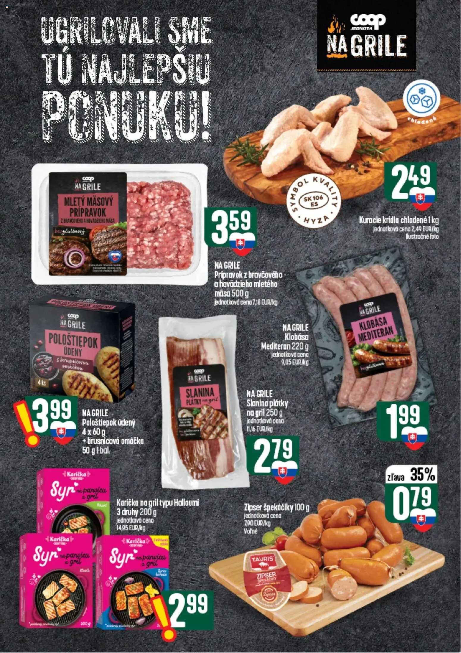 Nové COOP Jednota akcie – leták je platný od 26.08.2026 | Strana: 17 | Produkty: Gril, Slanina, Klobása, Kuracie krídla