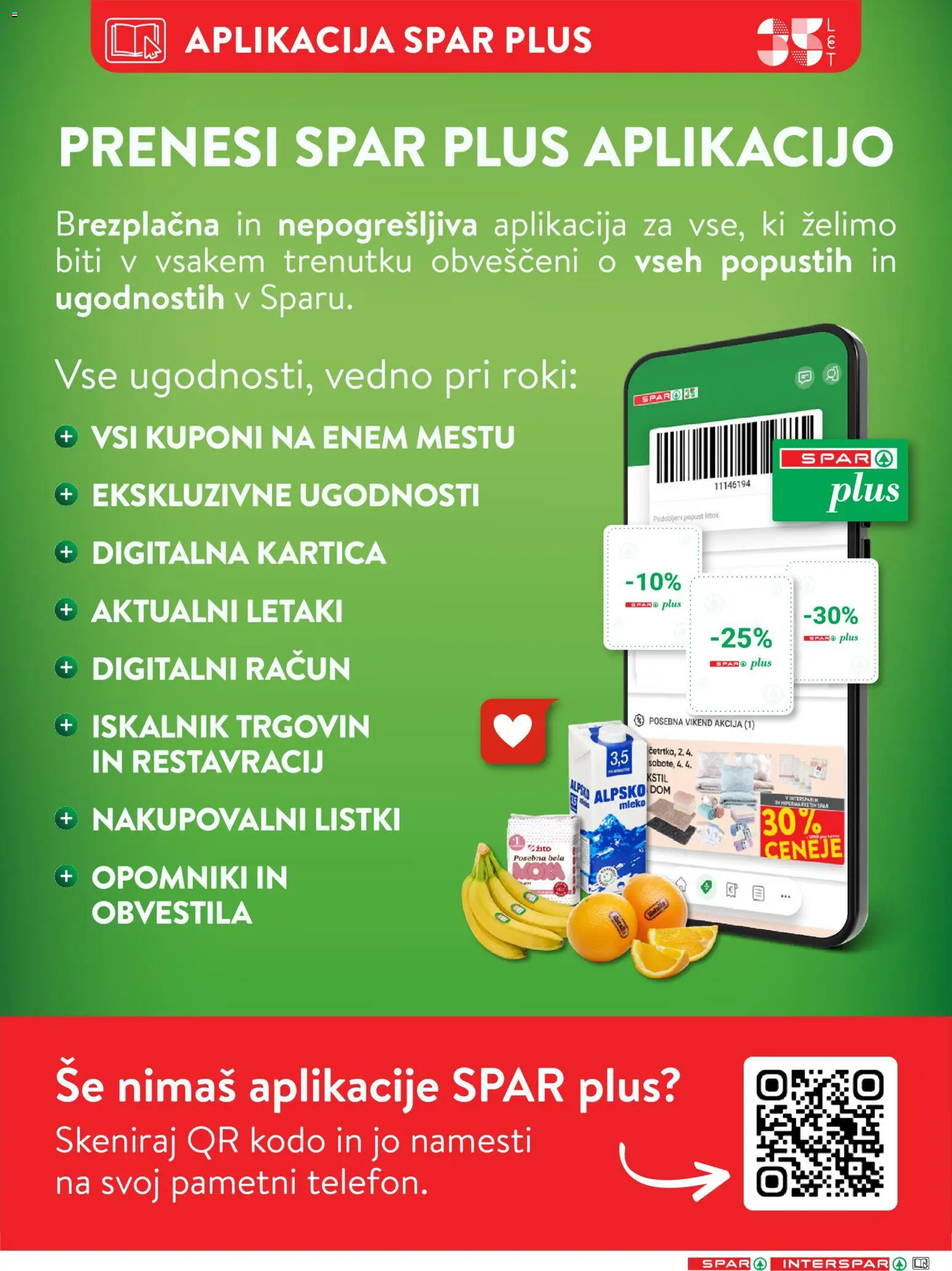 Novi Spar katalog ponudbe – veljaven od 27.05.2026 | Stran: 35 | Izdelki: Moka, Mleko