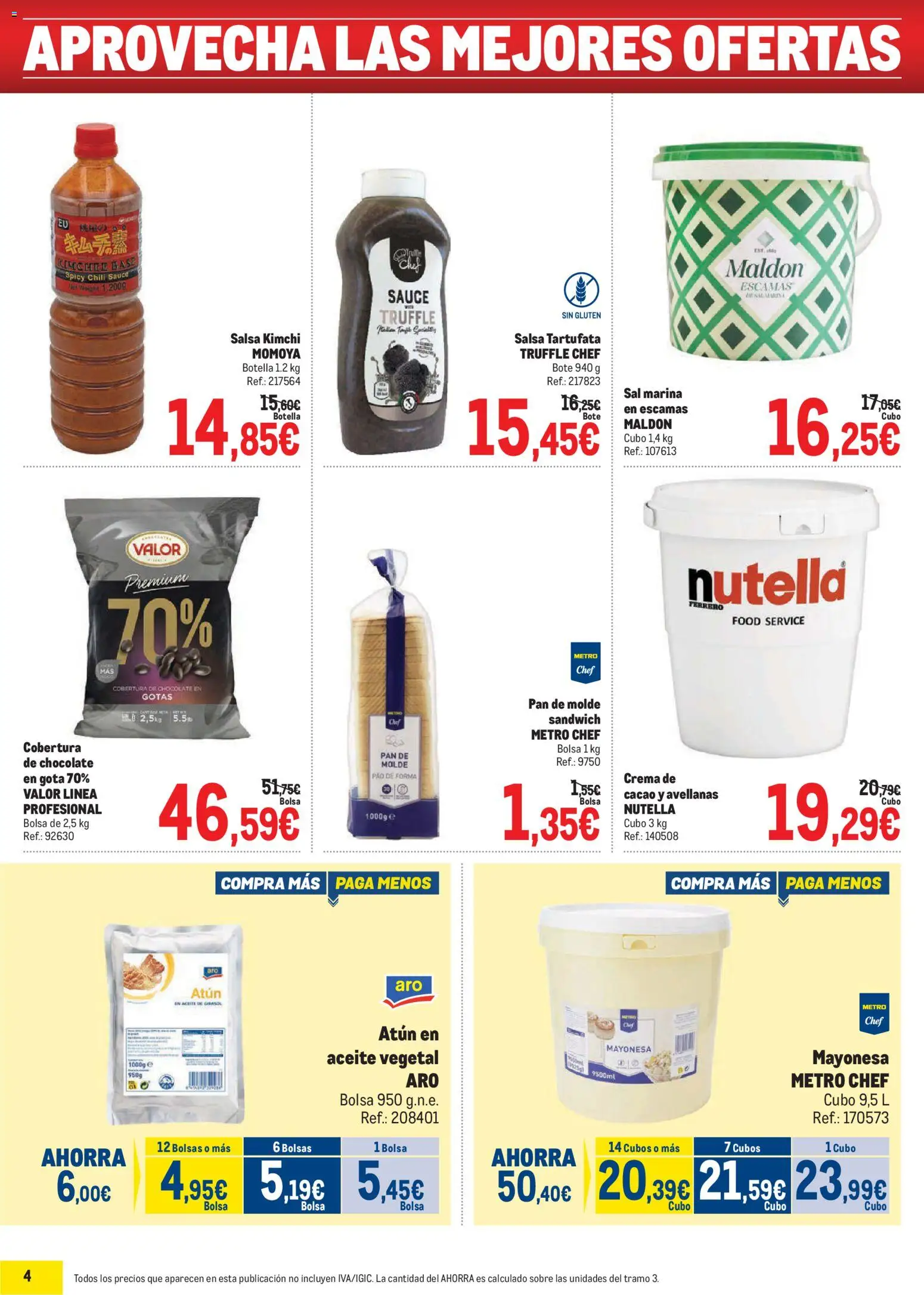 Makro Precios Norte II │ válido desde el 04.05.2026 | Página: 4 | Productos: Aceite, Crema de cacao, Crema, Pan de molde