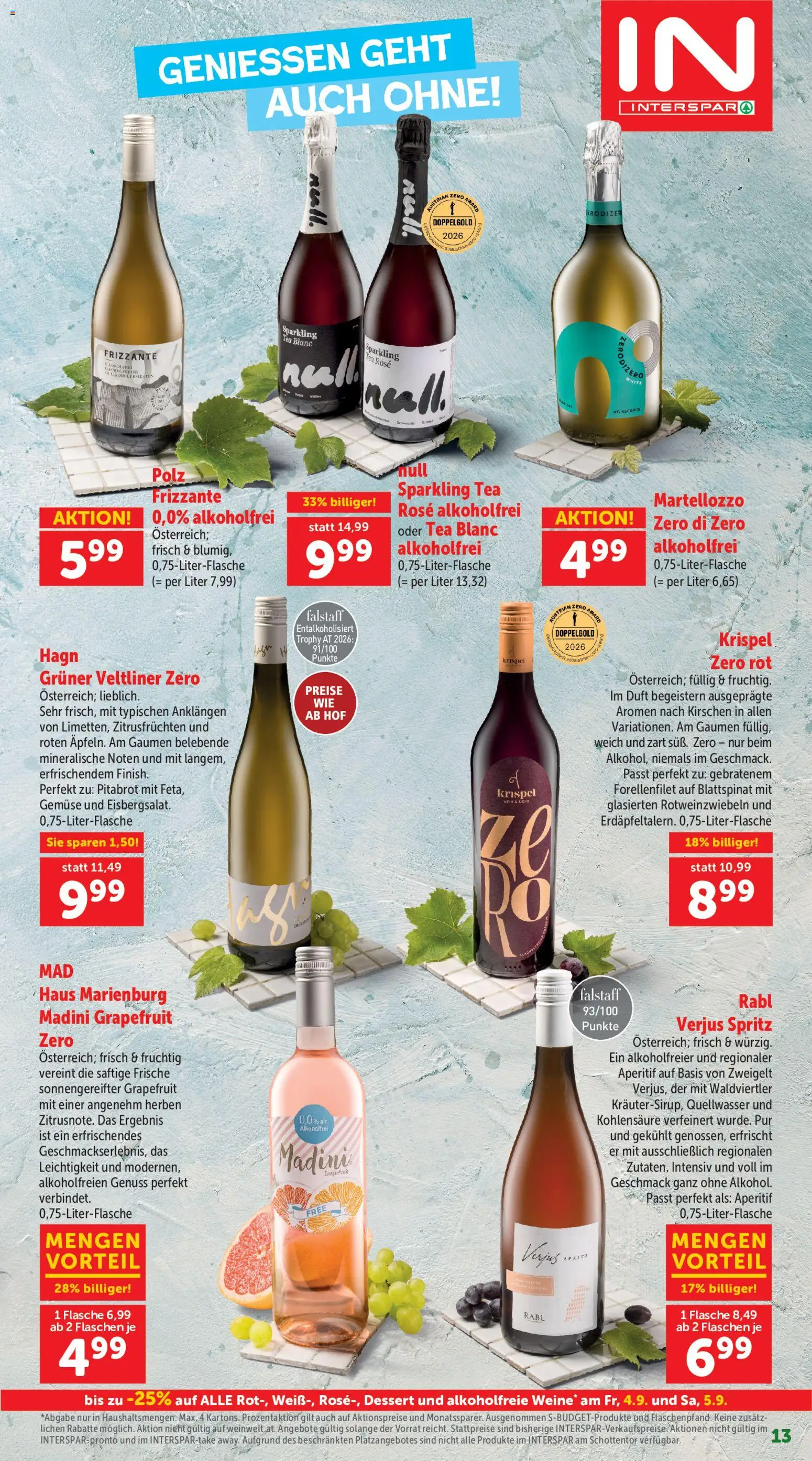 Interspar Sonderfolder BEBL gültig ab 27.08.2026 | Seite: 13 | Produkte: Grapefruit, Gemüse, Quellwasser, Duft