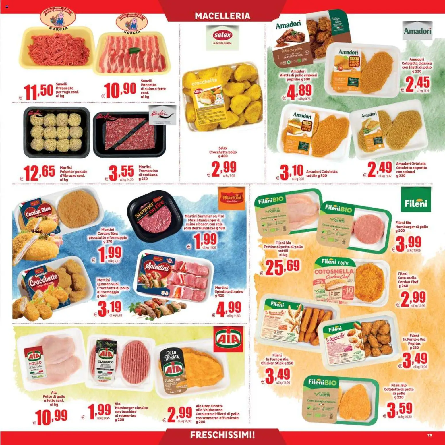 Volantino Elite Supermercati del 22.05.2026 | Pagina: 19 | Prodotti: Petto di Pollo, Formaggio, Tramezzino, Polpette