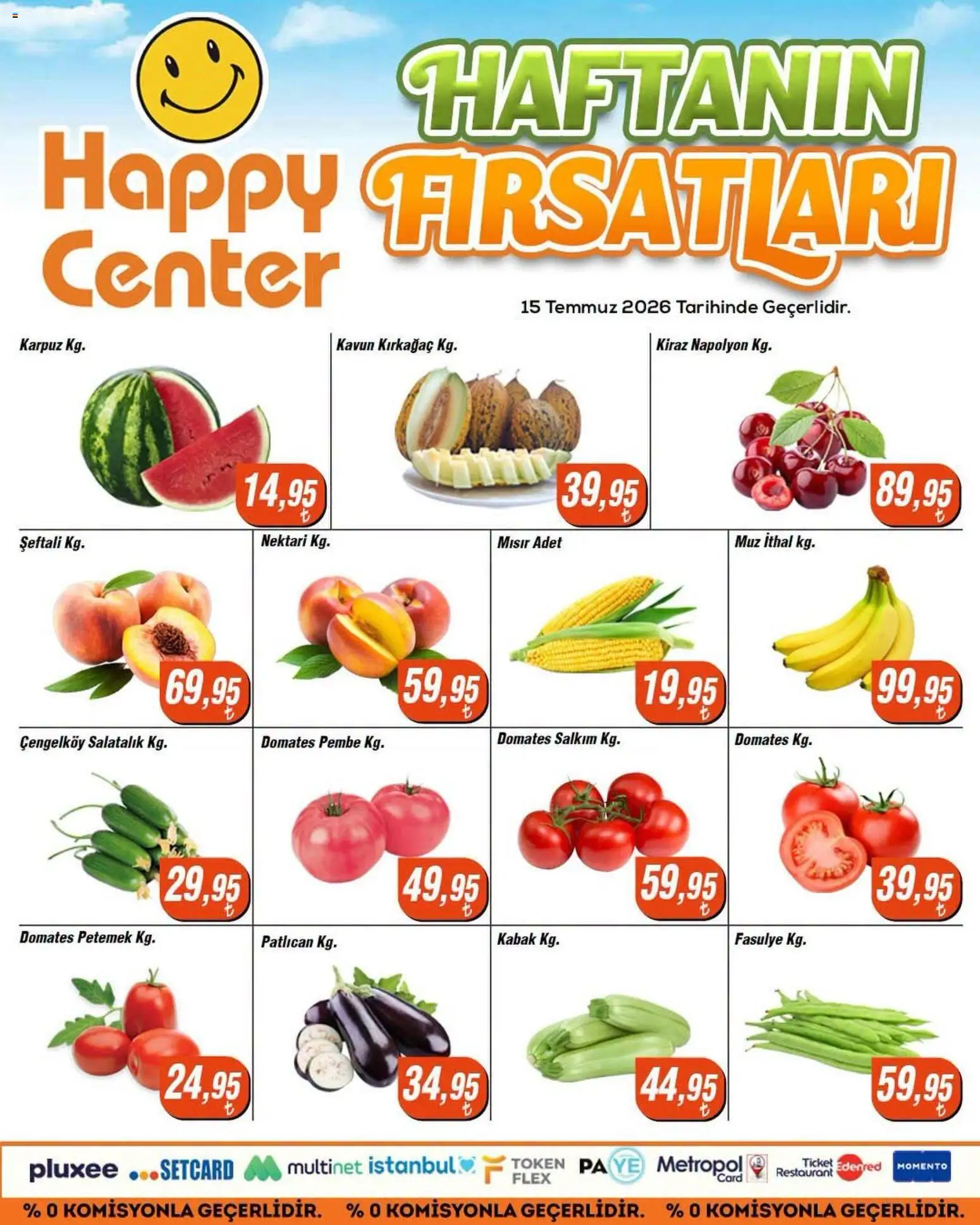 Happy Center - Manav - 15 Temmuz 2026 tarihinden itibaren geçerlidir | Sayfa: 1