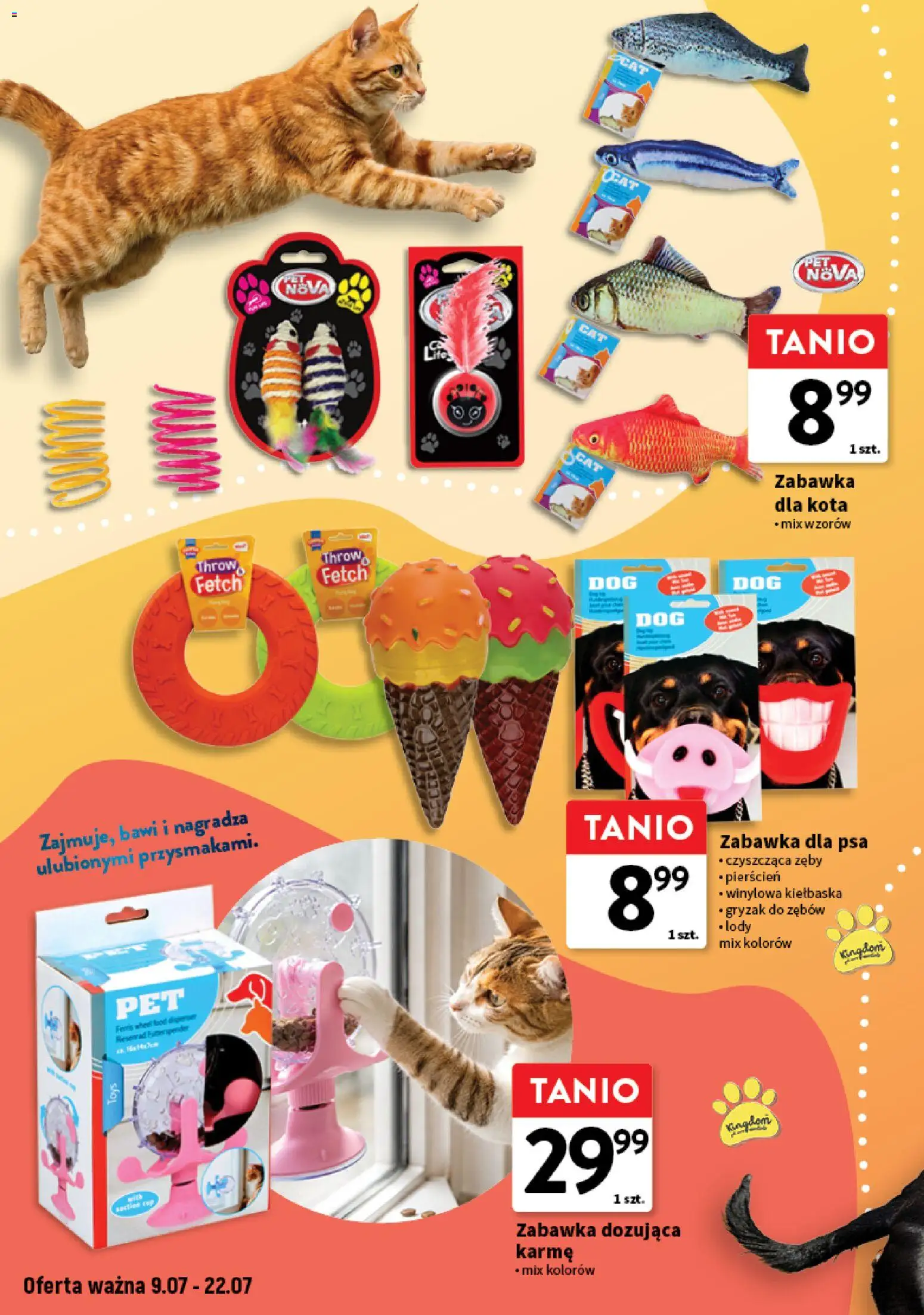 Intermarche gazetka - Wszystko czego chcę dla pupila od 09.07.2026 | Strona: 8 | Produkty: Zabawka dla psa, Lody