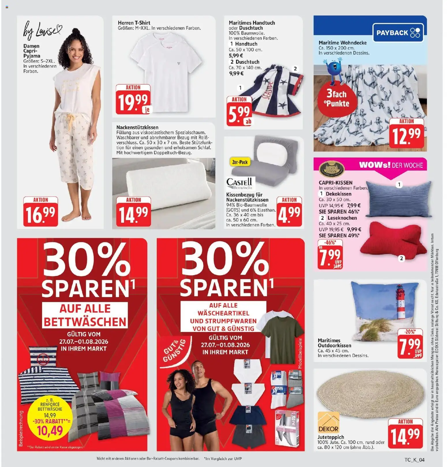 Marktkauf Prospekt Heidenheim – gültig ab 27.07.2026 | Seite: 36 | Produkte: Bettwäsche, Pyjama