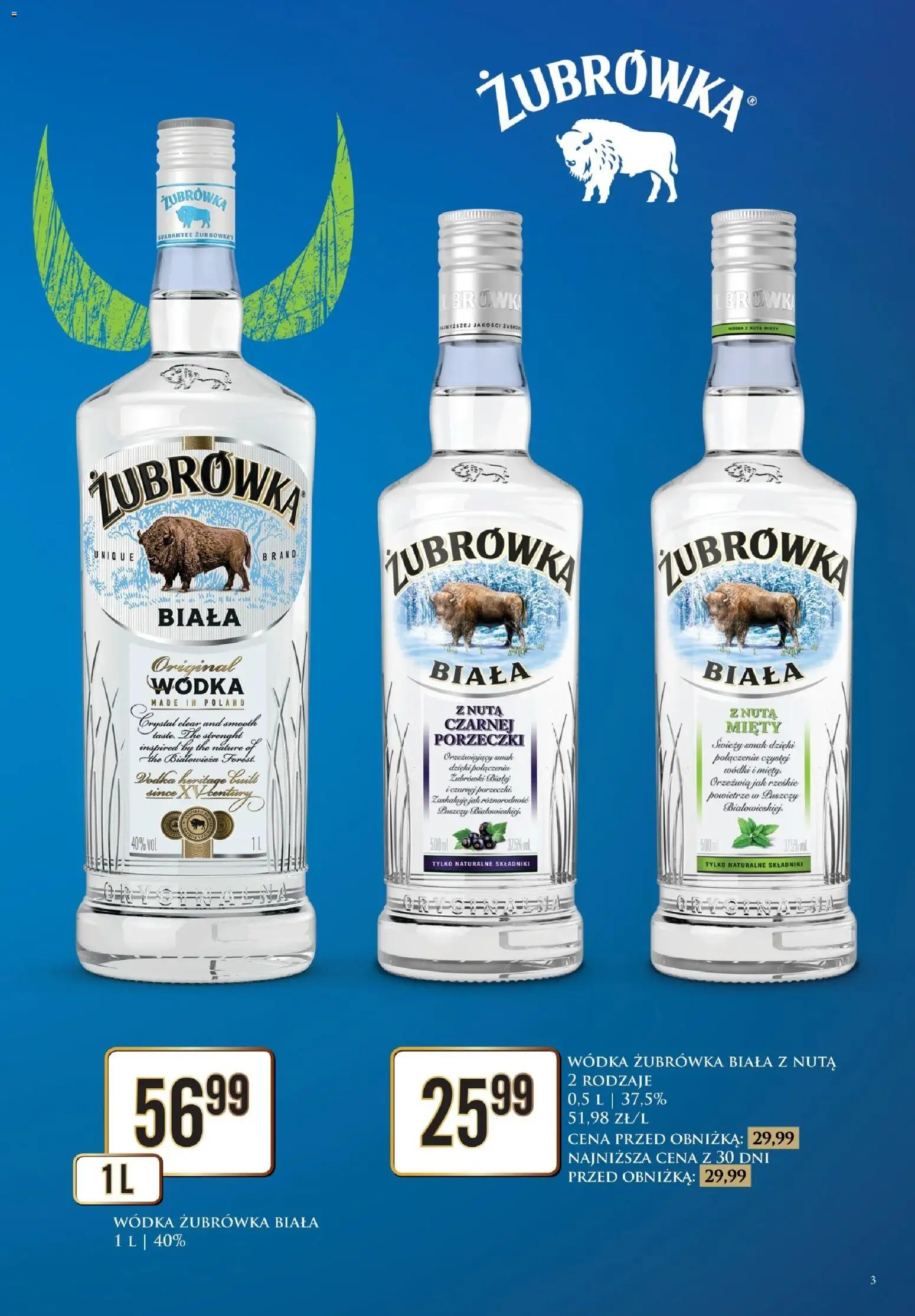 Dino gazetka - Katalog alkoholowy od 05.10.2026 | Strona: 3 | Produkty: Żubrówka, Vodka, Wódka