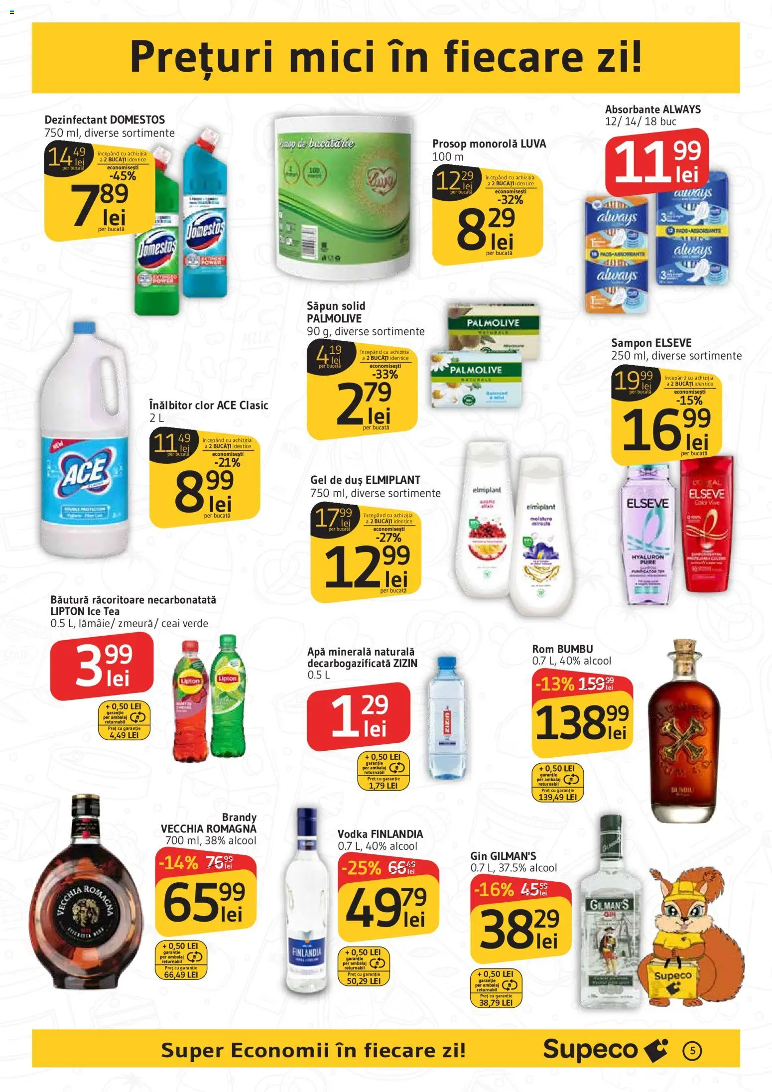 Noul catalog Supeco – valabil de la 25.06.2026 | Pagină: 5 | Produse: Săpun, Rom, Ice tea, Gin