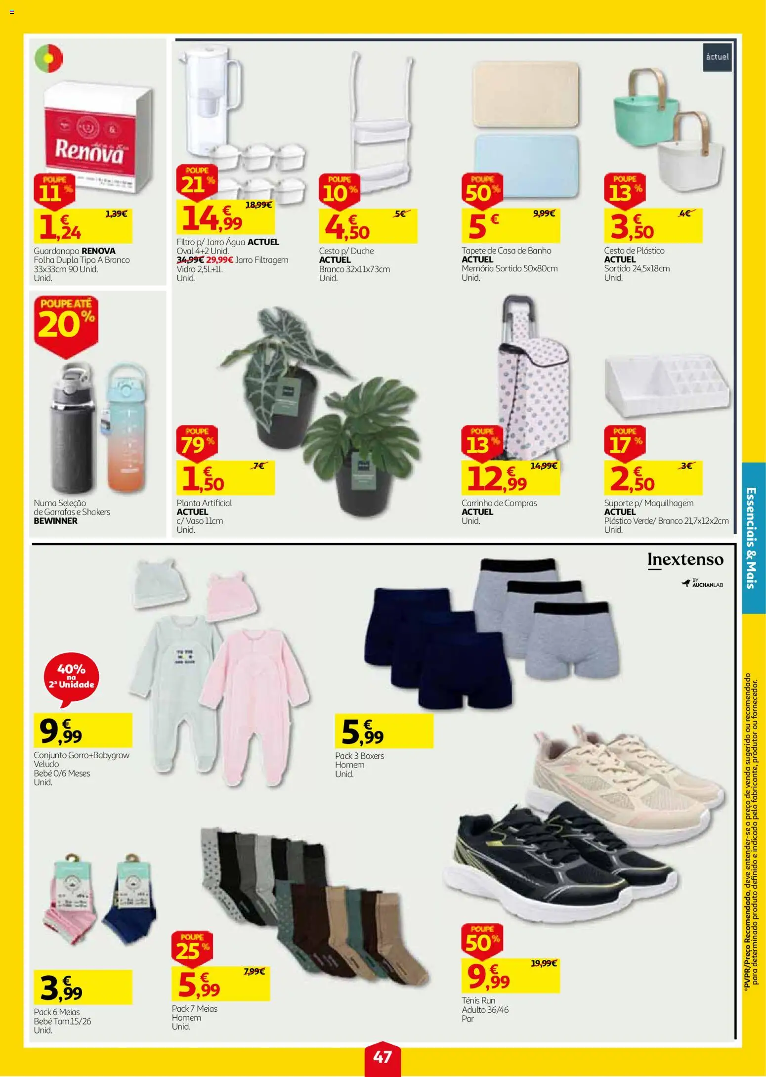 Auchan folheto │ válido de 24/09/2026 | Página: 47 | Produtos: Agua, Banho, Vaso, Meias