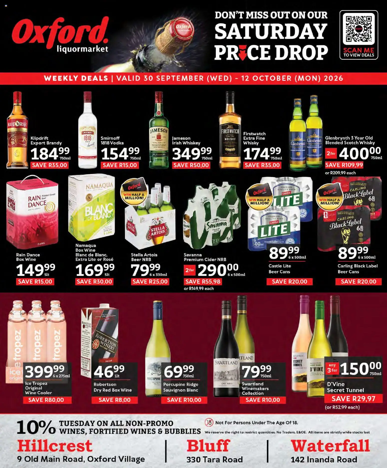 New Oxford Freshmarket catalogue – valid from 30/09/2026 | Page: 16 | Products: Box, Brandy, Cider, Wine