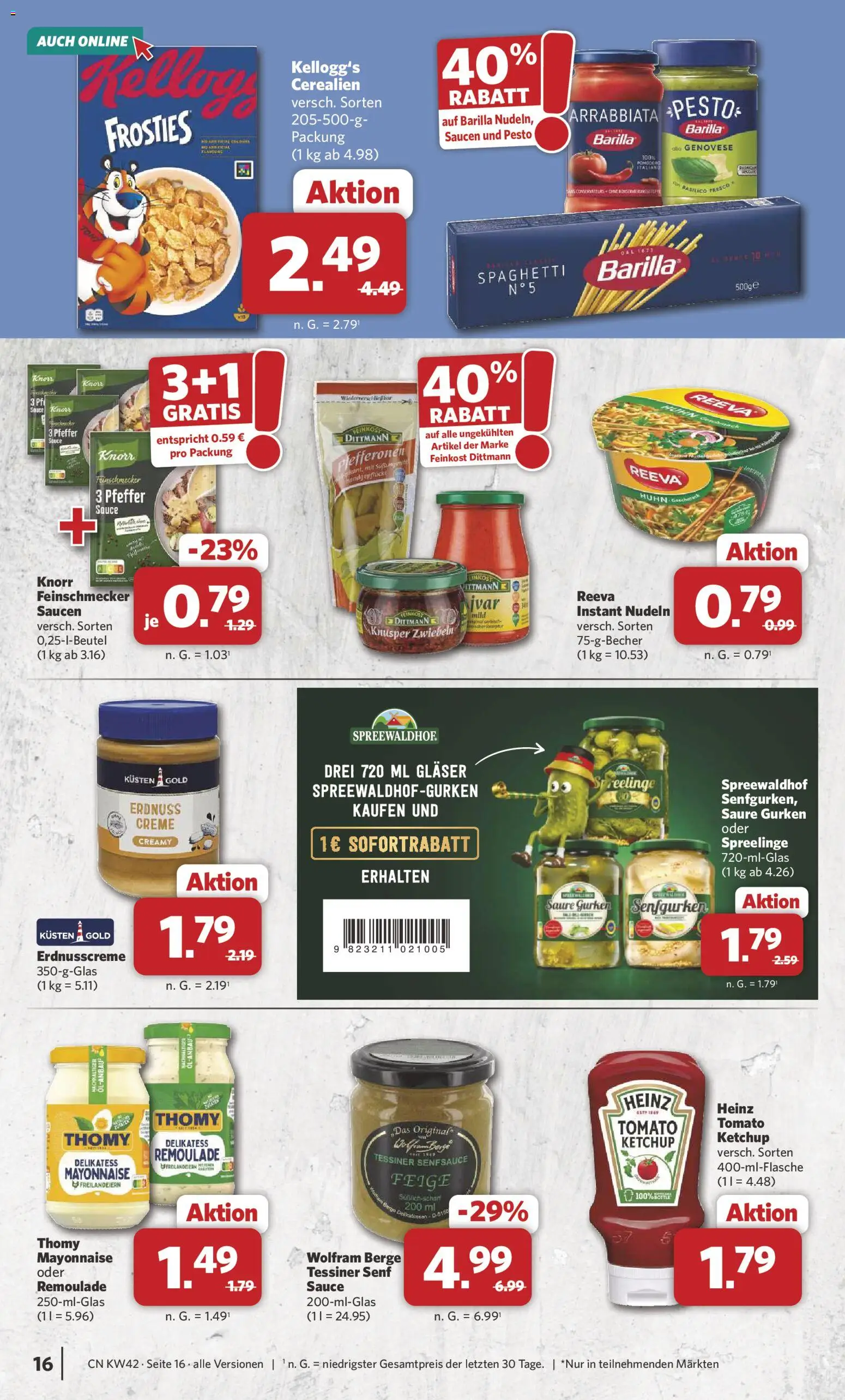 Combi Prospekt – gültig ab 12.10.2026 | Seite: 16 | Produkte: Barilla, Knorr, Creme, Nudeln