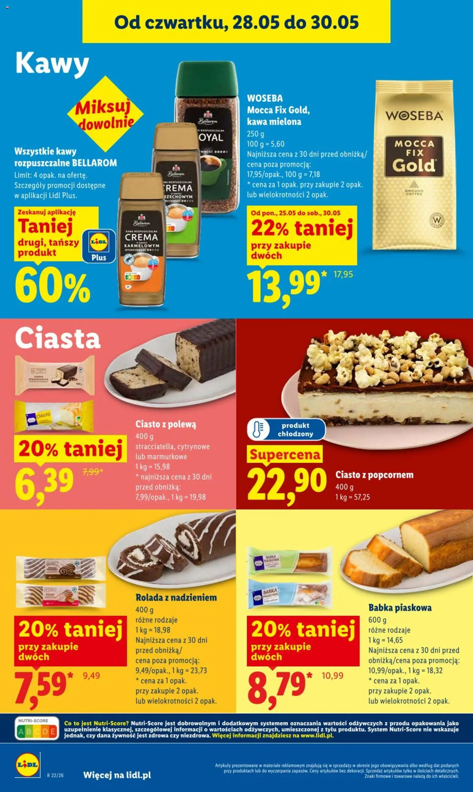Lidl gazetka od 28.05.2026 | Strona: 74 | Produkty: Rolada, Ciasto, Babka, Kawa
