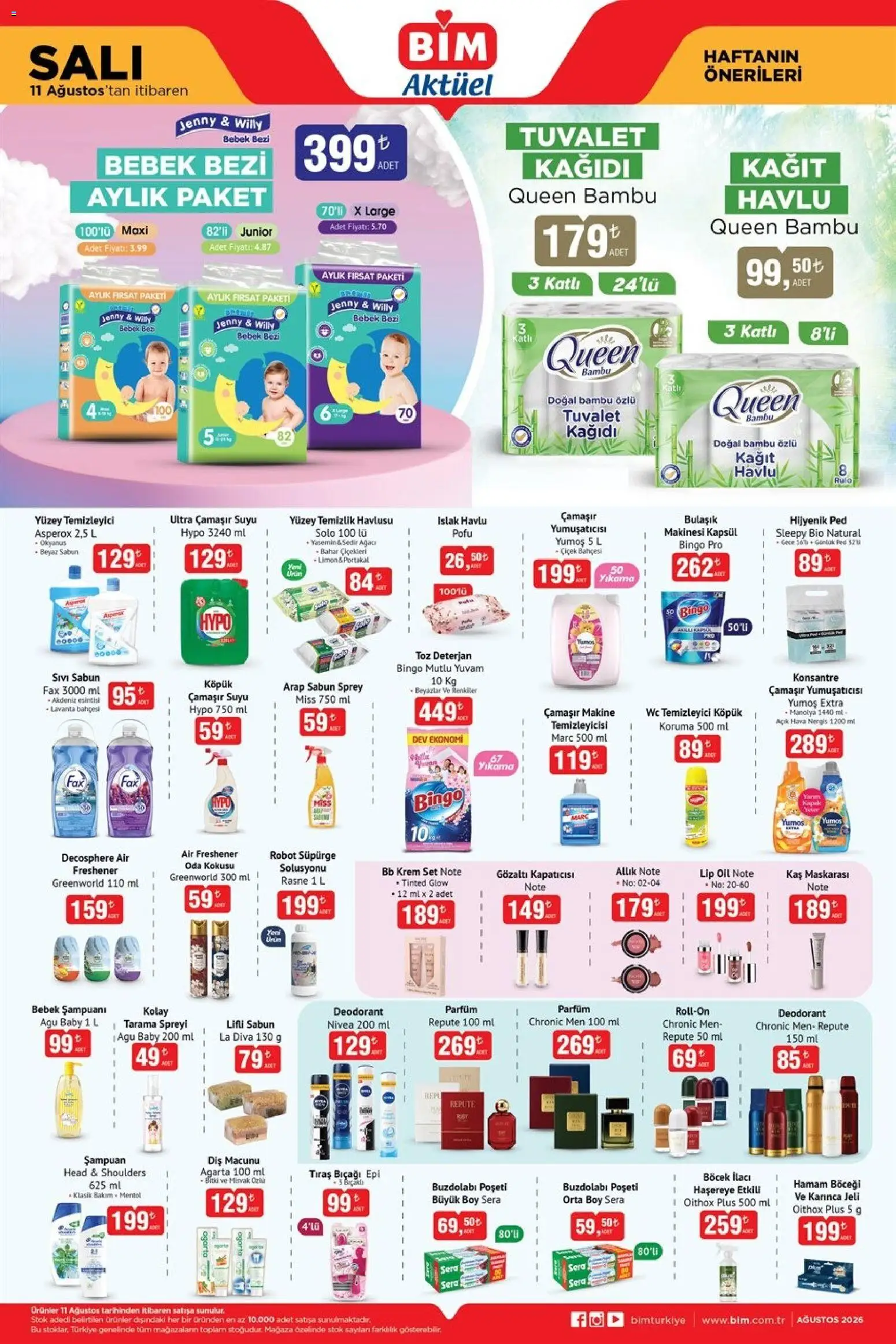 BİM - Katalog Salı - 11 Ağustos 2026 tarihinden itibaren geçerlidir | Sayfa: 1