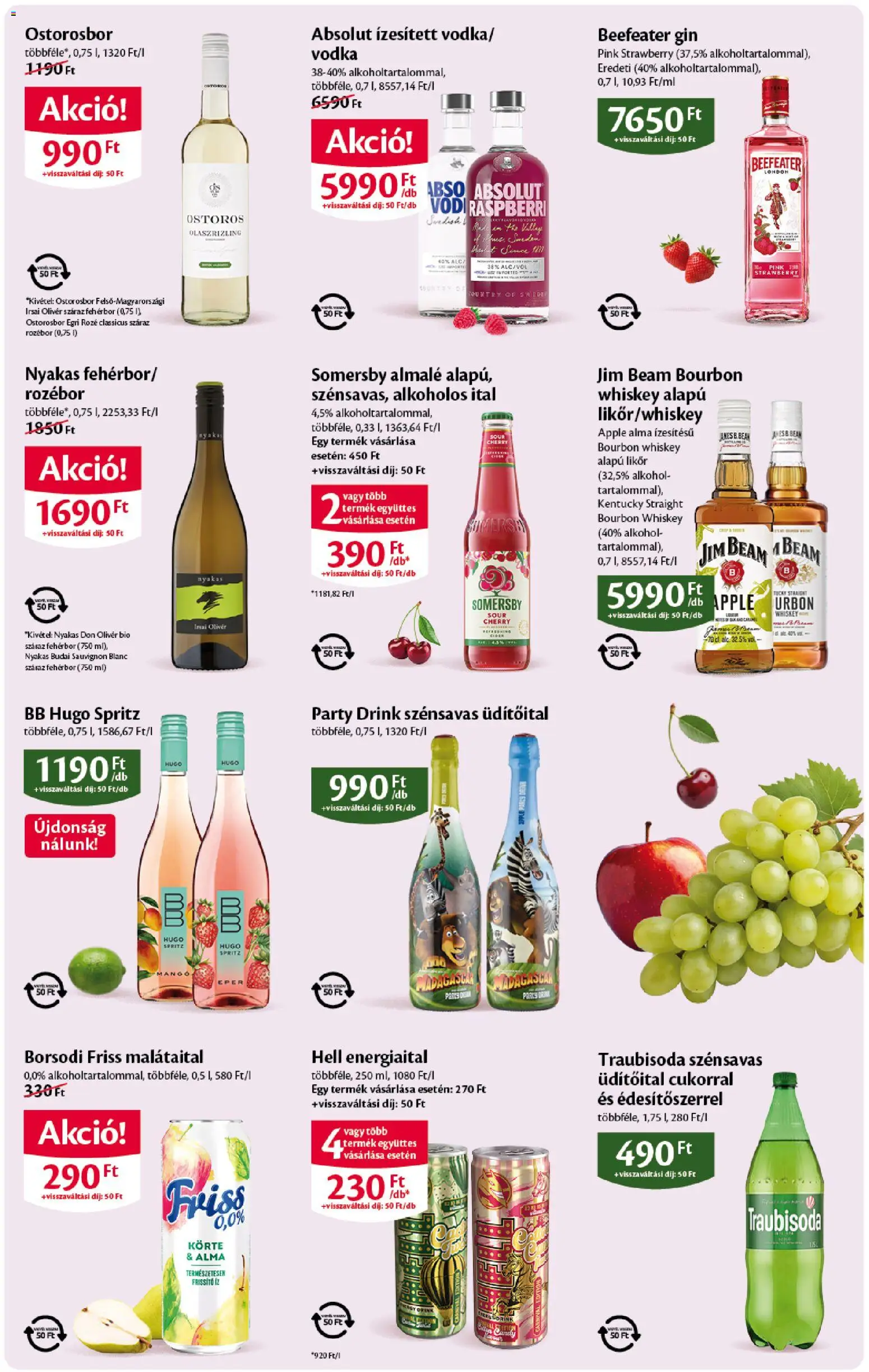 EcoFamily akciós ujság - amely érvényes a következő dátumtól: 2026.07.09. | Oldal: 8 | Termékek: Alkohol, Eper, Vodka, Almalé
