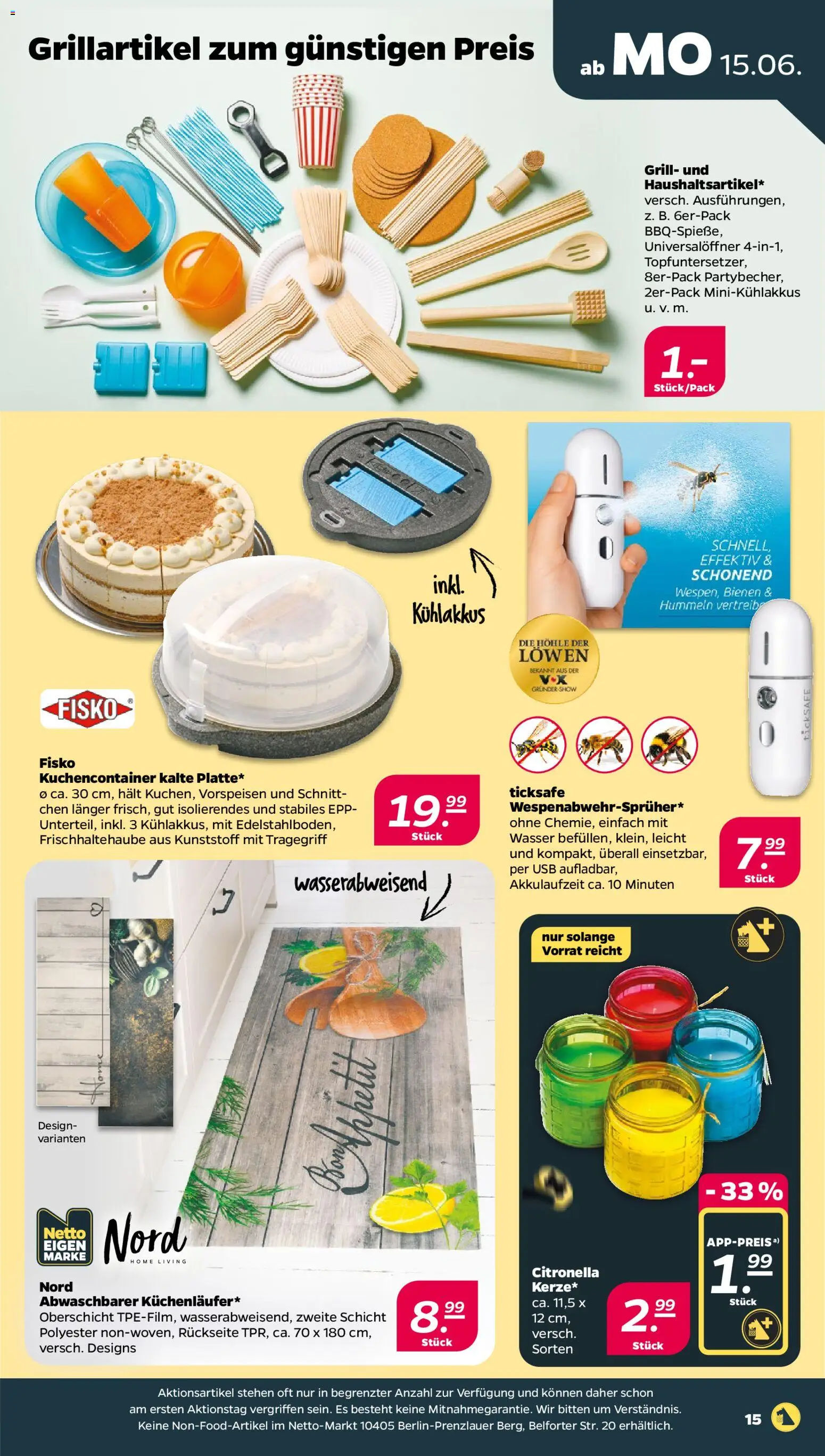 Netto Prospekt – gültig ab 15.06.2026 | Seite: 17 | Produkte: USB, Grill, Wasser