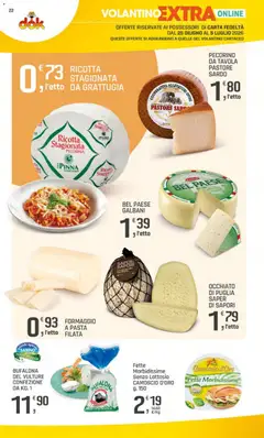 Anteprima del volantino DOK volantino valido a partire dal 25.06.2026 | Pagina: 23 | Prodotti: Latte, Formaggio, Pasta, Pecorino