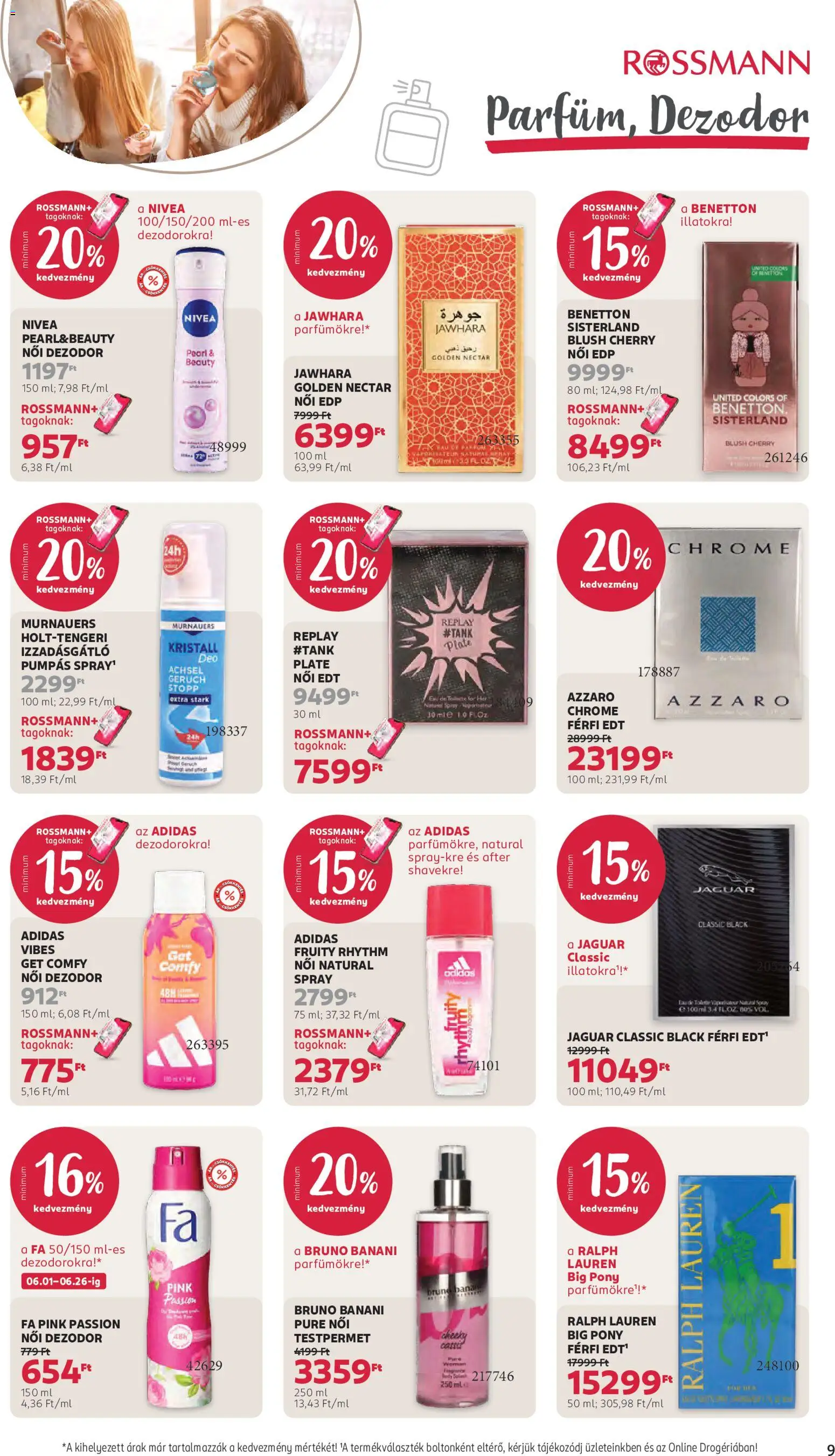 Rossmann akciós ujság - amely érvényes a következő dátumtól: 01.06.2026 | Oldal: 11 | Termékek: Testpermet, Body, Dezodor, Izzadásgátló