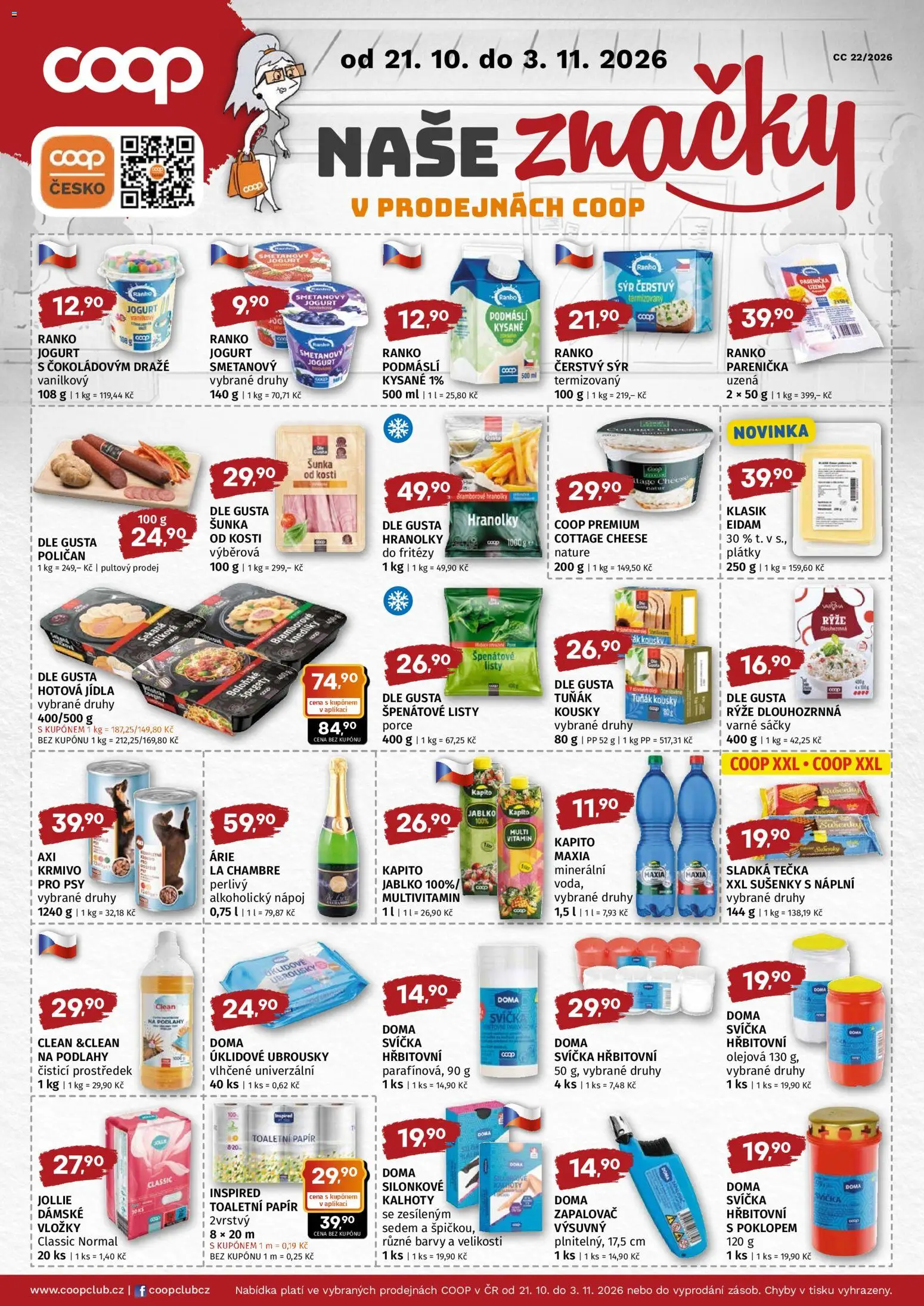 Coop leták - Super cena od 21.10.2026 | Strana: 2 | Produkty: Smetanový jogurt, Rýže, Multivitamin, Toaletní papír