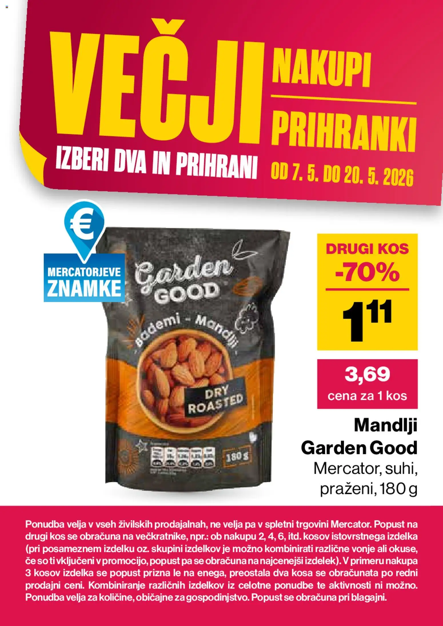 Novi Mercator katalog ponudbe – veljaven od 07.05.2026 | Stran: 37 | Izdelki: Mandlji, Kos