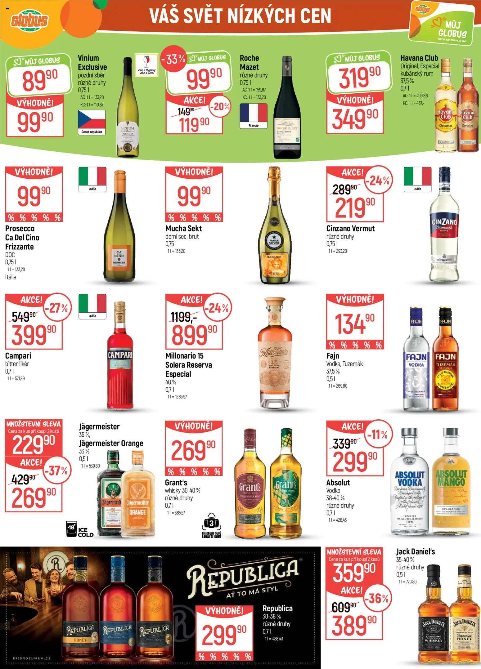 Globus leták - Pardubice od 27.05.2026 | Strana: 28 | Produkty: Rum, Prosecco, Frizzante, Tuzemák