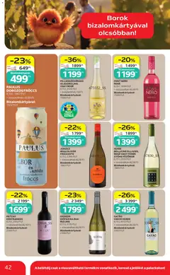 FEIND BOLLICINE OLLIVIER, ROSÉ VAGY FEHÉR GYÖNGYÖZŐBOR, 0,75 l, 2532 Ft/l - amely érvényes a következő dátumtól: 2026.07.16. | Oldal: 42 | Termékek: Gyöngyözőbor