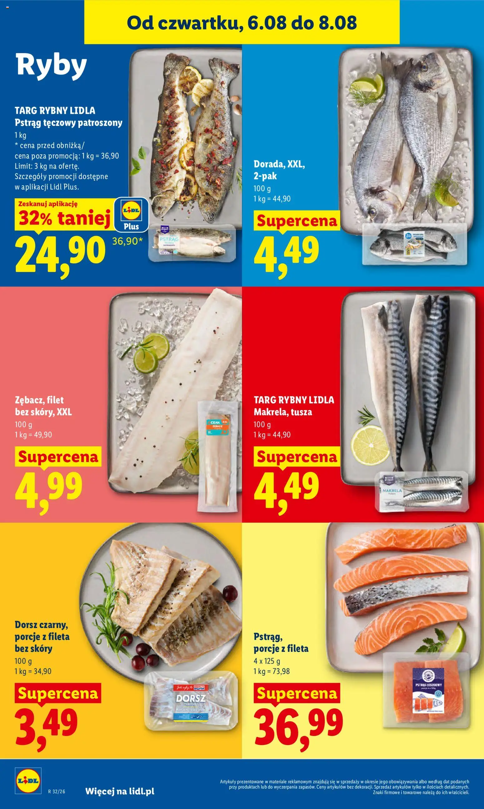 Lidl Polsko leták od 06.08.2026 | Strana: 64 | Produkty: Ryby, Makrela, Filet